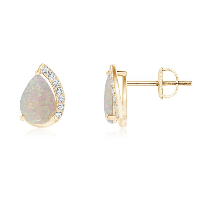 AA - Opal / 0.92 CT / 14 KT Yellow Gold