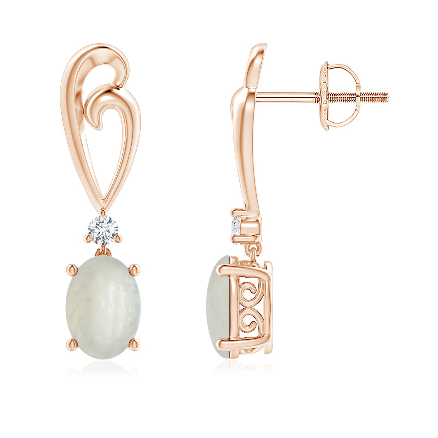 A - Moonstone / 1.43 CT / 14 KT Rose Gold