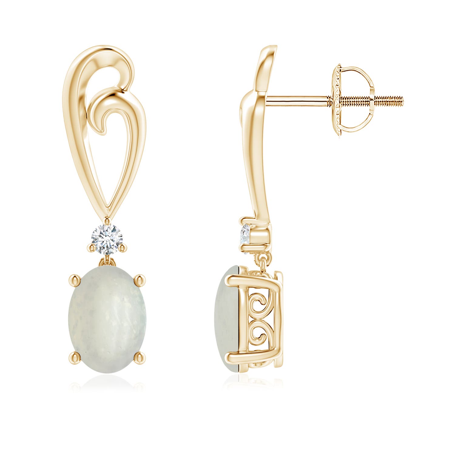 A - Moonstone / 1.43 CT / 14 KT Yellow Gold