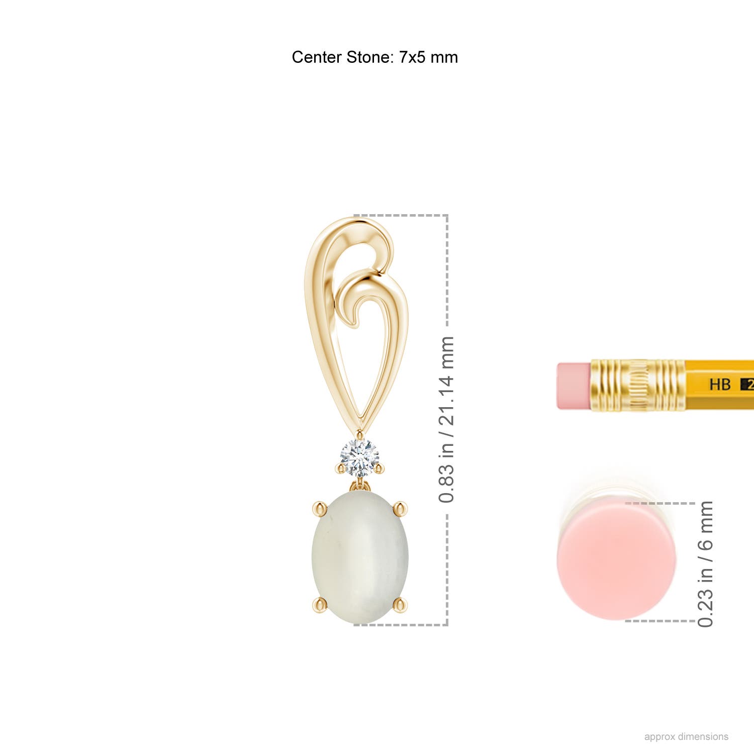 AAA - Moonstone / 1.43 CT / 14 KT Yellow Gold