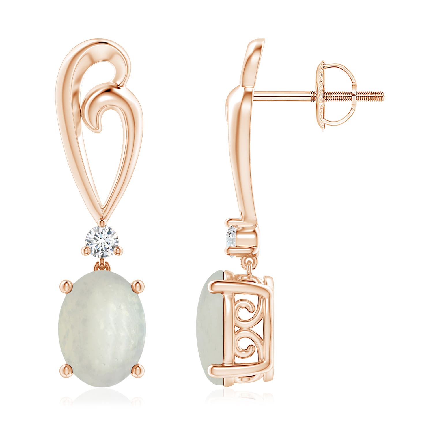 A - Moonstone / 2.3 CT / 14 KT Rose Gold