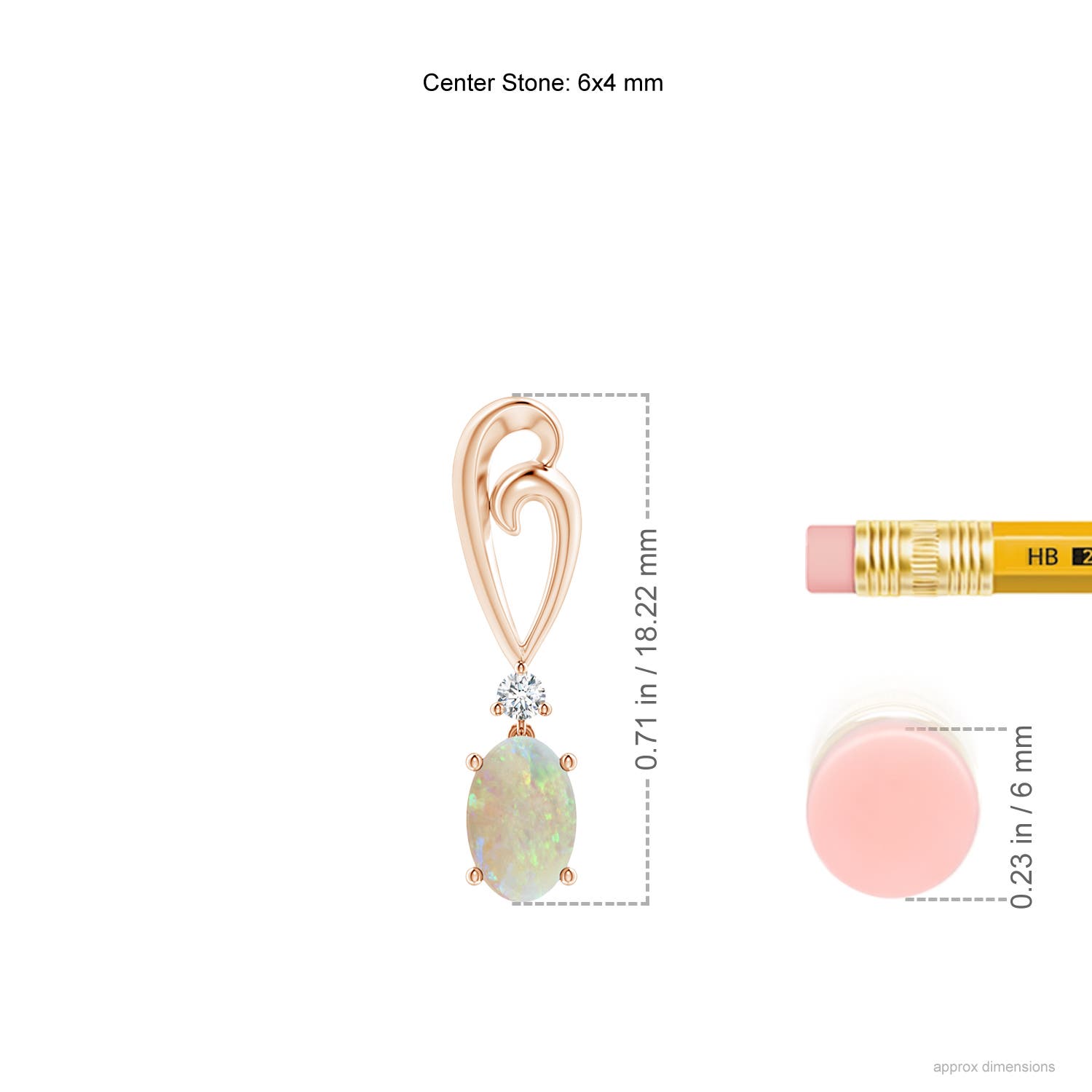 AAA - Opal / 0.6 CT / 14 KT Rose Gold