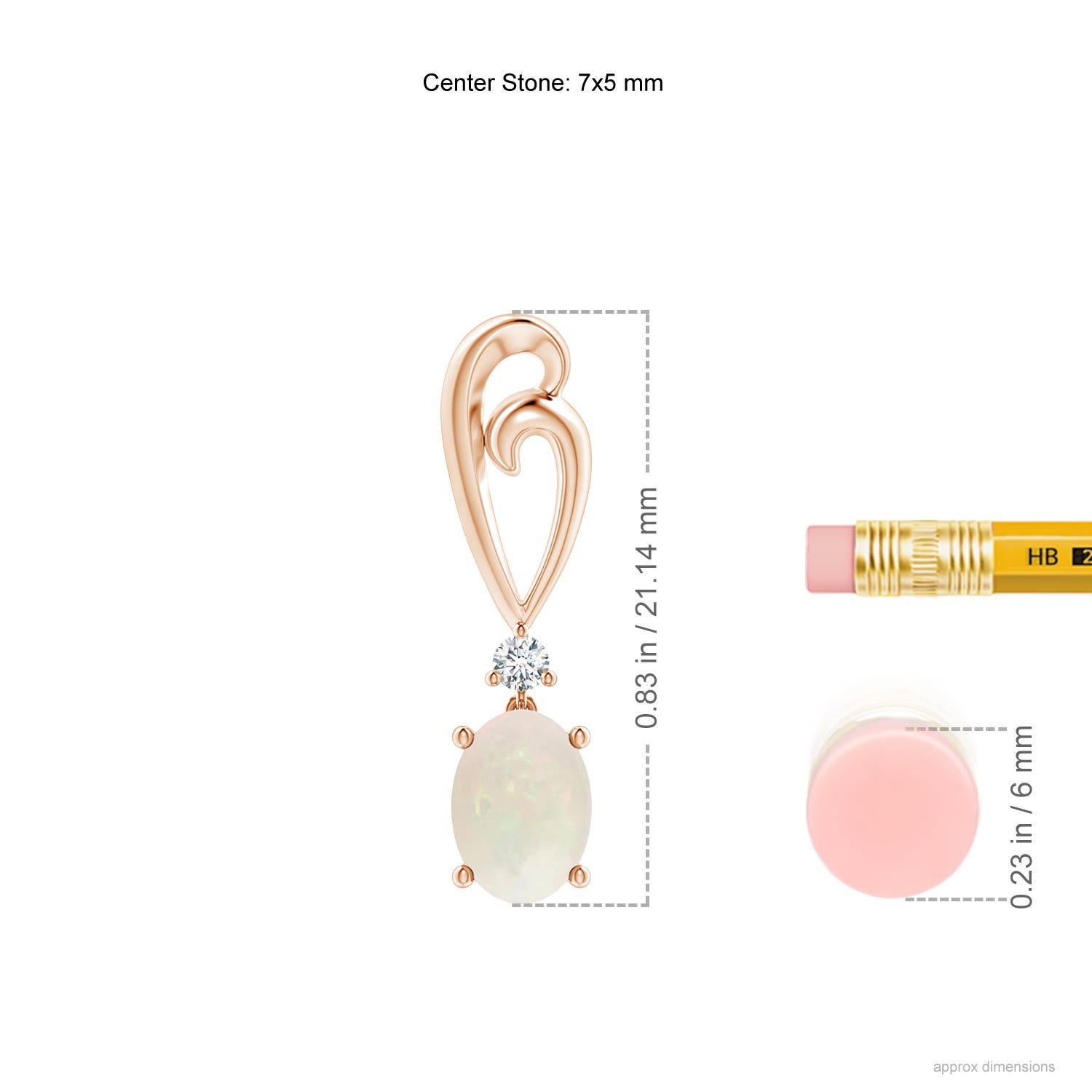 A - Opal / 0.97 CT / 14 KT Rose Gold