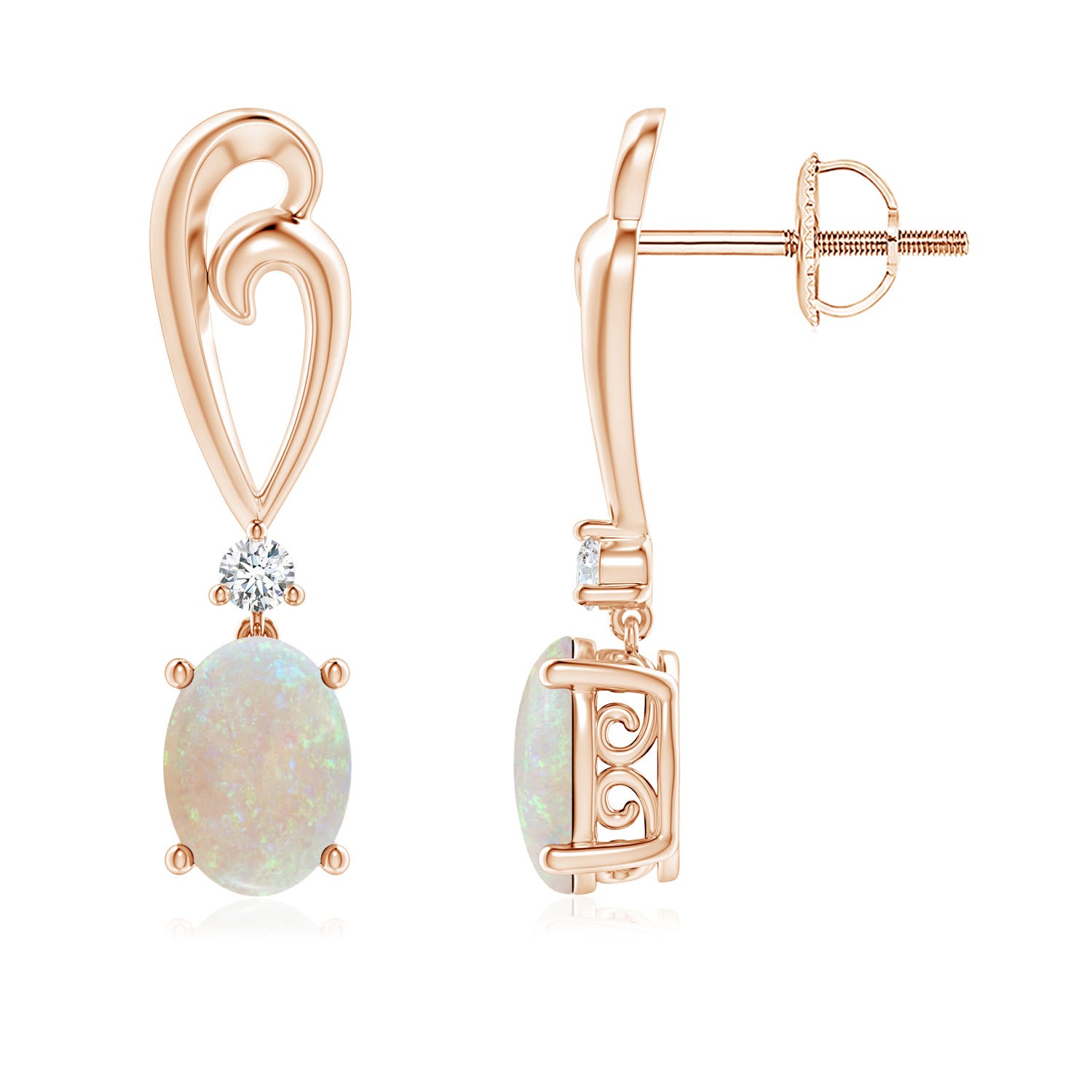 AA - Opal / 0.97 CT / 14 KT Rose Gold