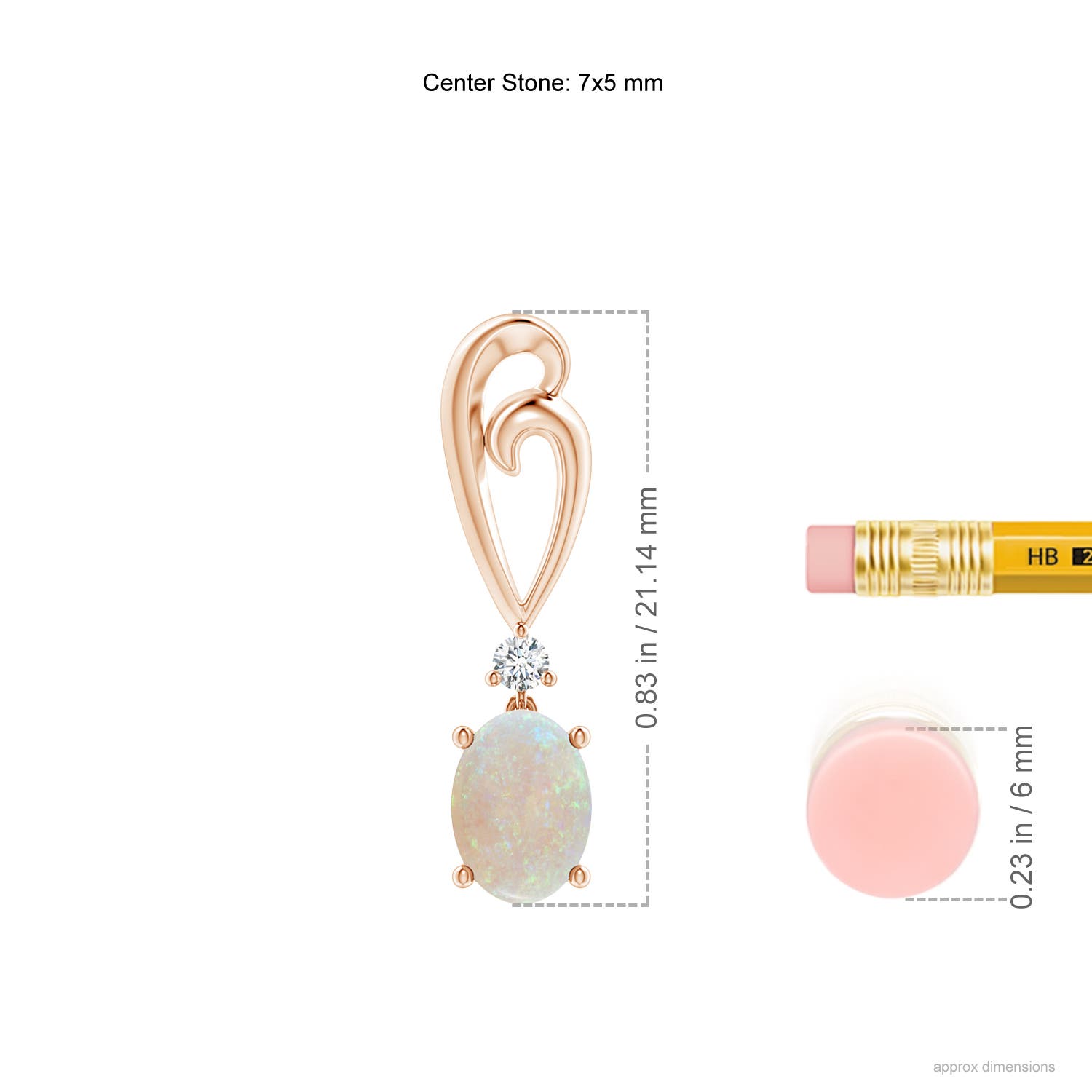 AA - Opal / 0.97 CT / 14 KT Rose Gold