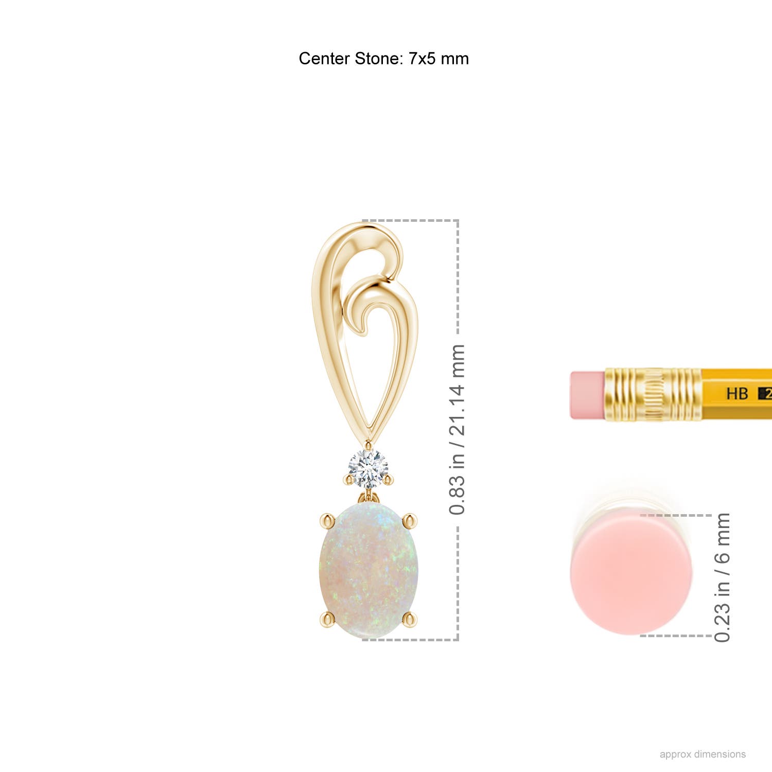 AA - Opal / 0.97 CT / 14 KT Yellow Gold