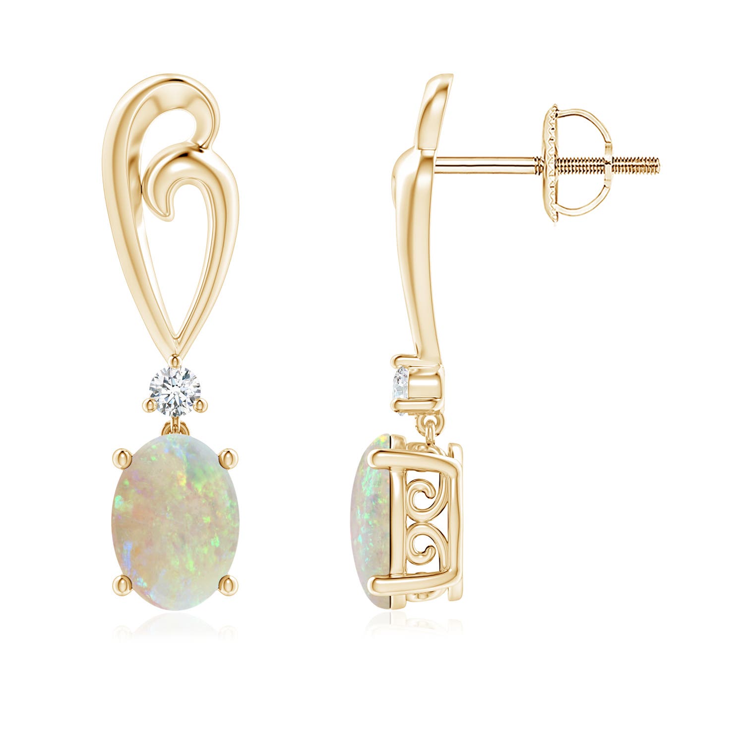 AAA - Opal / 0.97 CT / 14 KT Yellow Gold