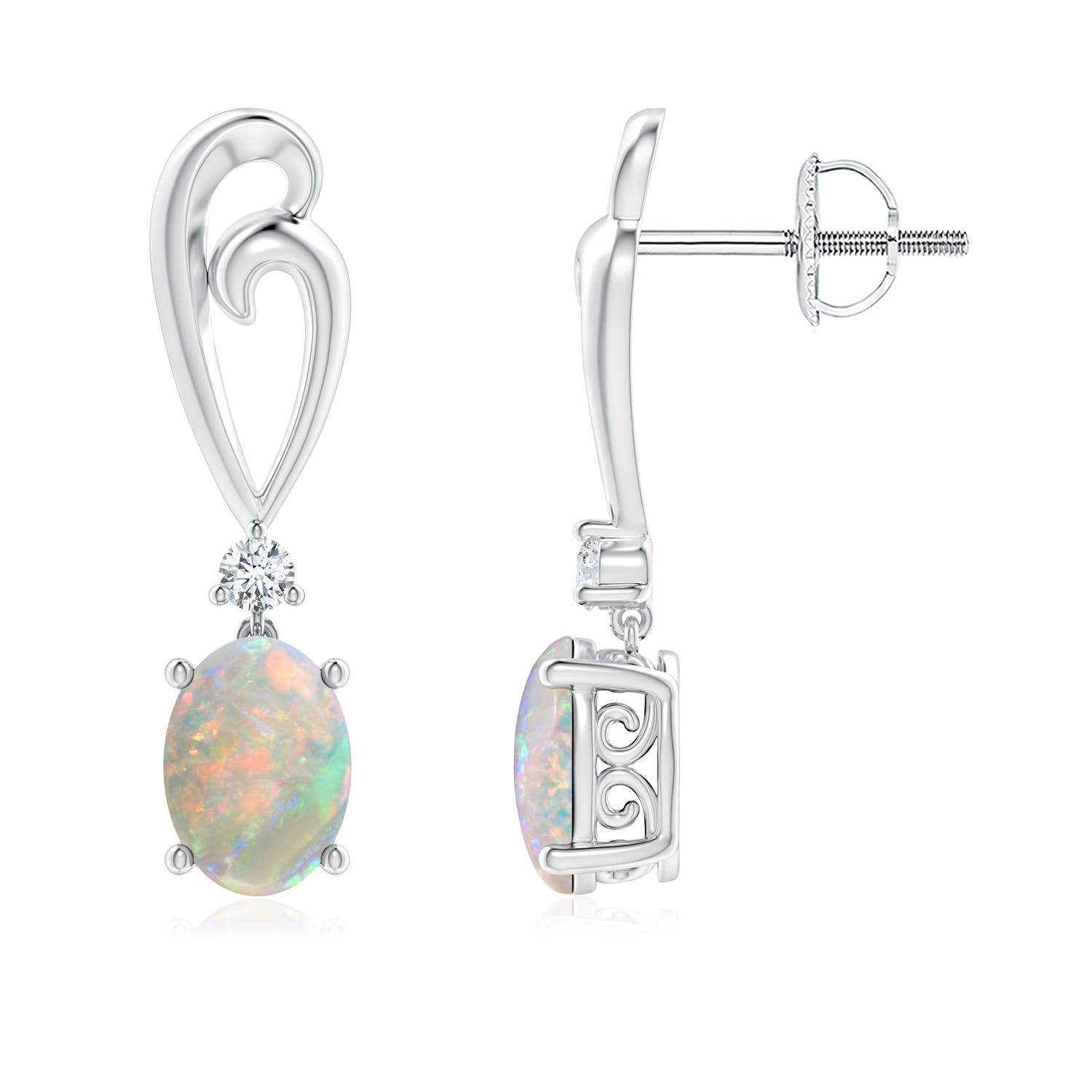 AAAA - Opal / 0.97 CT / 14 KT White Gold