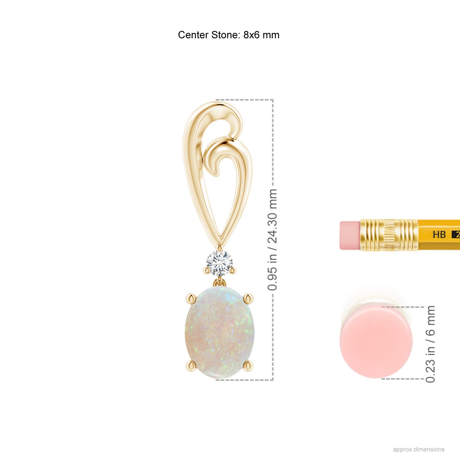 AA - Opal / 1.7 CT / 14 KT Yellow Gold