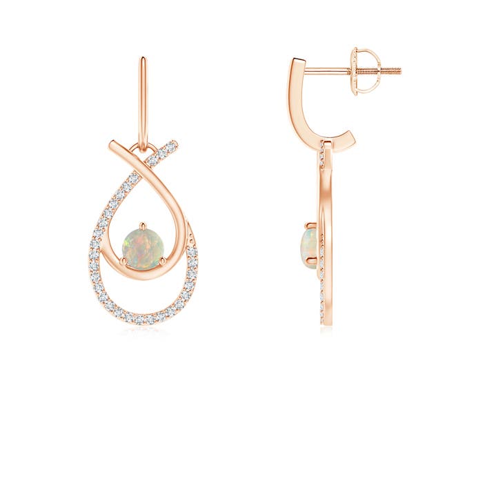 AAAA - Opal / 0.61 CT / 14 KT Rose Gold