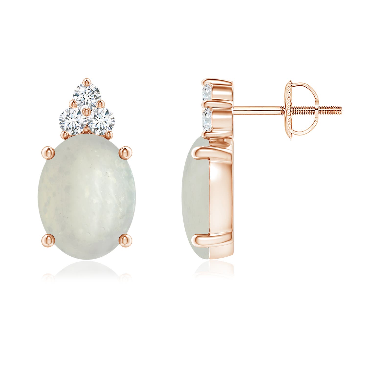 A - Moonstone / 3.61 CT / 14 KT Rose Gold