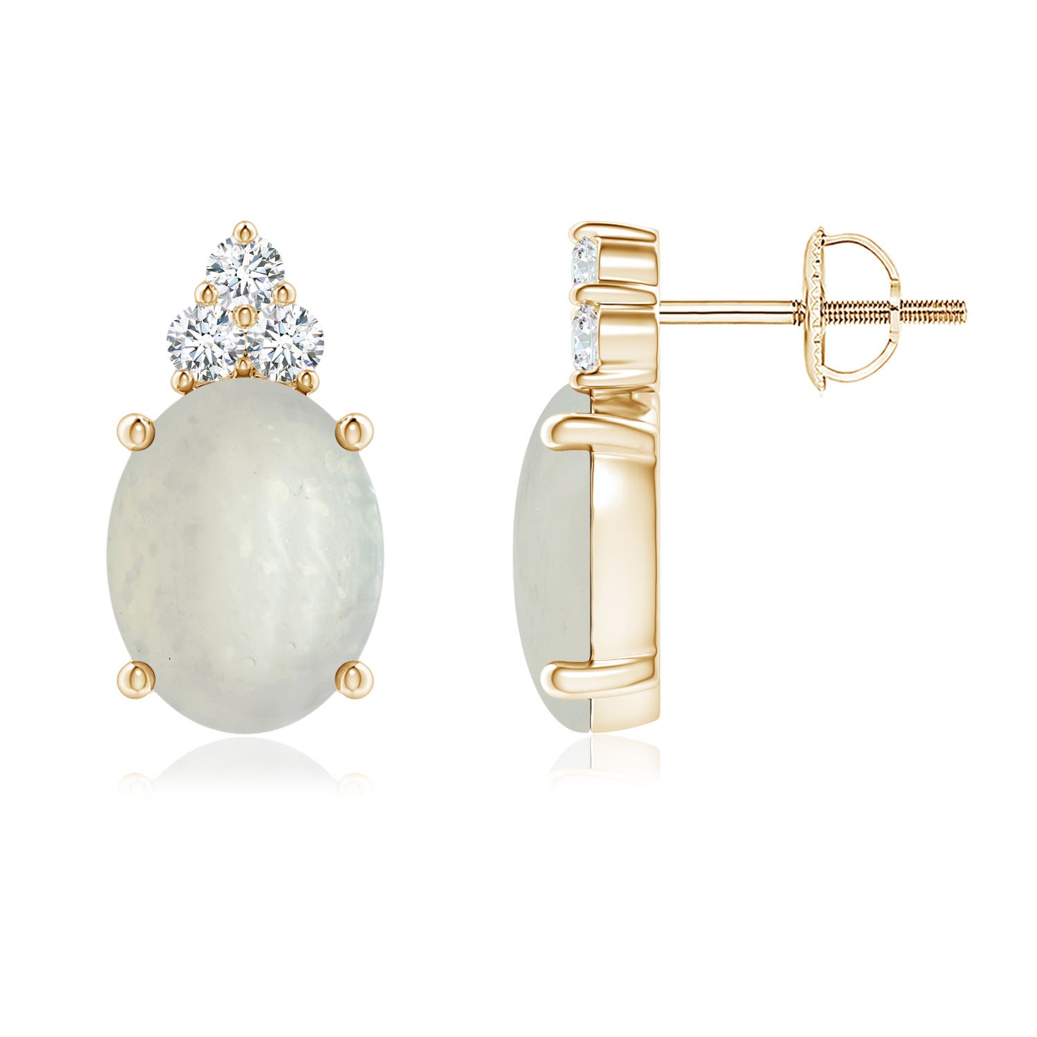 A - Moonstone / 3.61 CT / 14 KT Yellow Gold