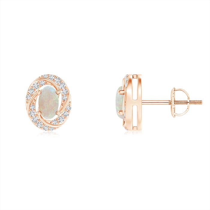 AA - Opal / 0.45 CT / 14 KT Rose Gold