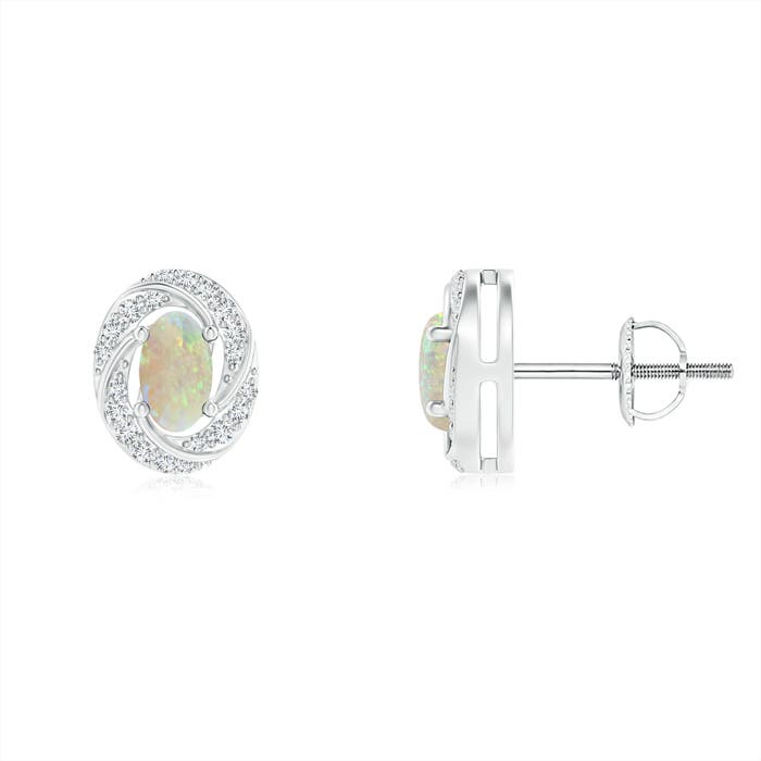 AAA - Opal / 0.45 CT / 14 KT White Gold