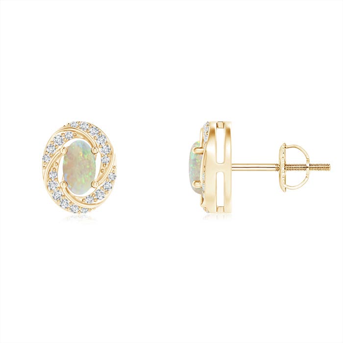 AAA - Opal / 0.45 CT / 14 KT Yellow Gold