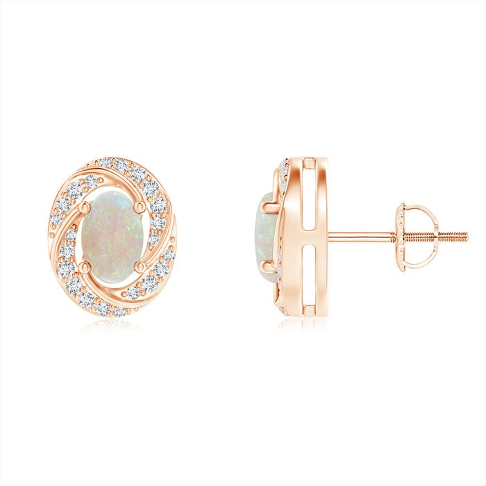 AA - Opal / 0.76 CT / 14 KT Rose Gold