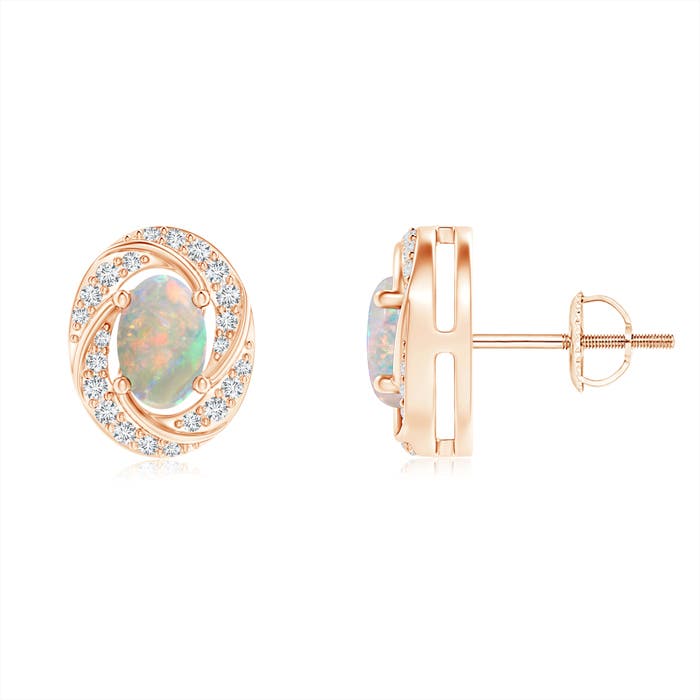 AAAA - Opal / 0.76 CT / 14 KT Rose Gold