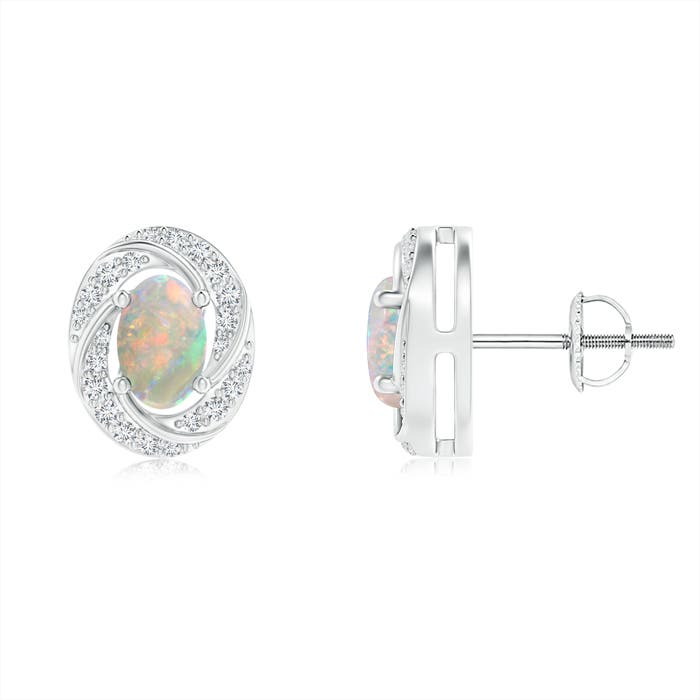 AAAA - Opal / 0.76 CT / 14 KT White Gold