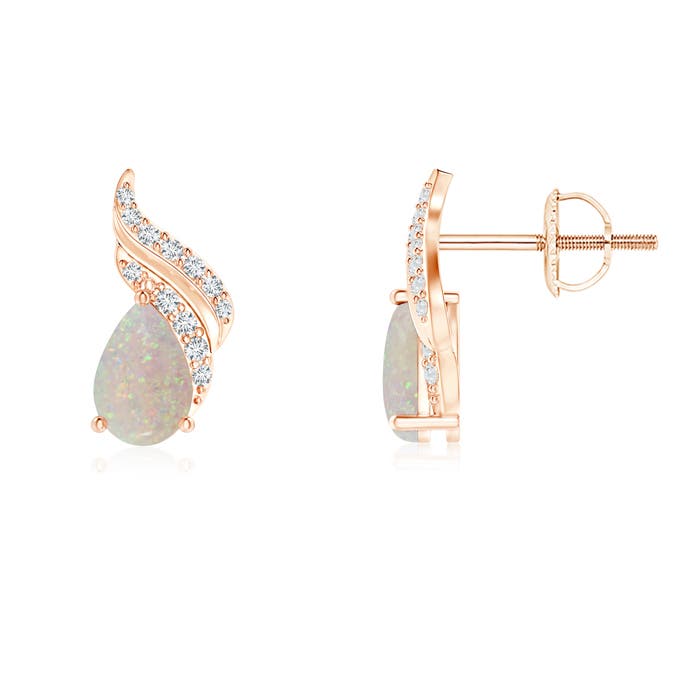 AA - Opal / 0.61 CT / 14 KT Rose Gold