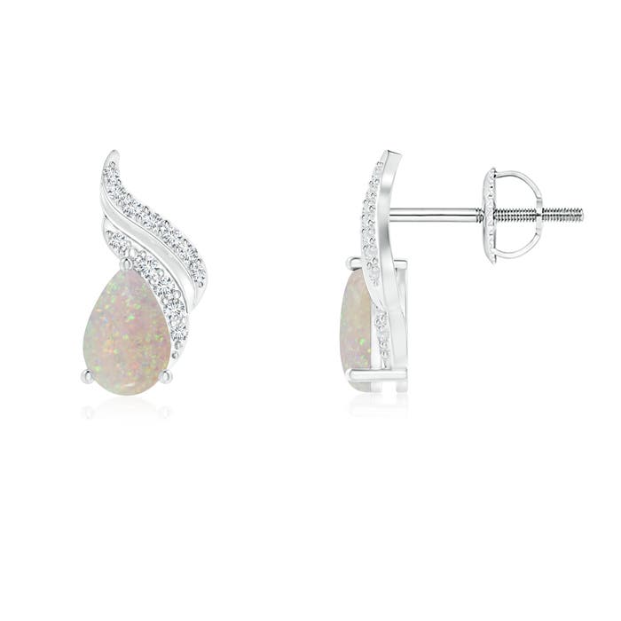 AA - Opal / 0.61 CT / 14 KT White Gold