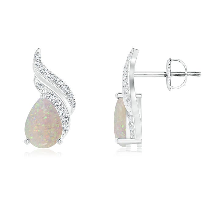 AA - Opal / 0.98 CT / 14 KT White Gold