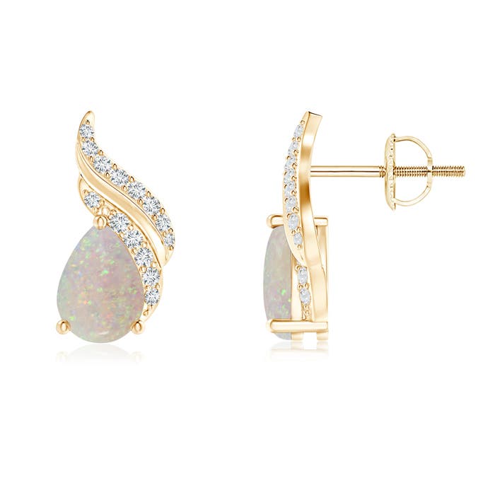 AA - Opal / 0.98 CT / 14 KT Yellow Gold