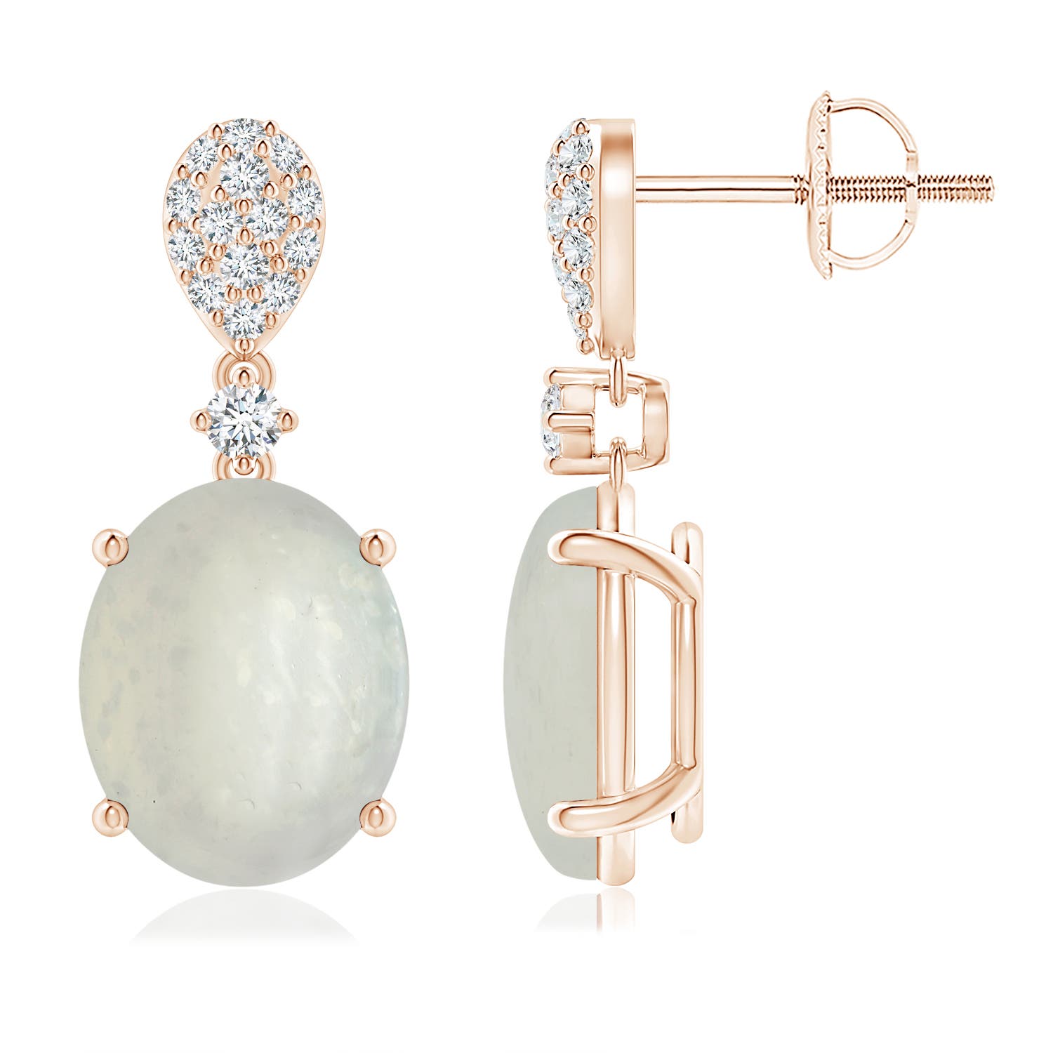 A - Moonstone / 5.28 CT / 14 KT Rose Gold