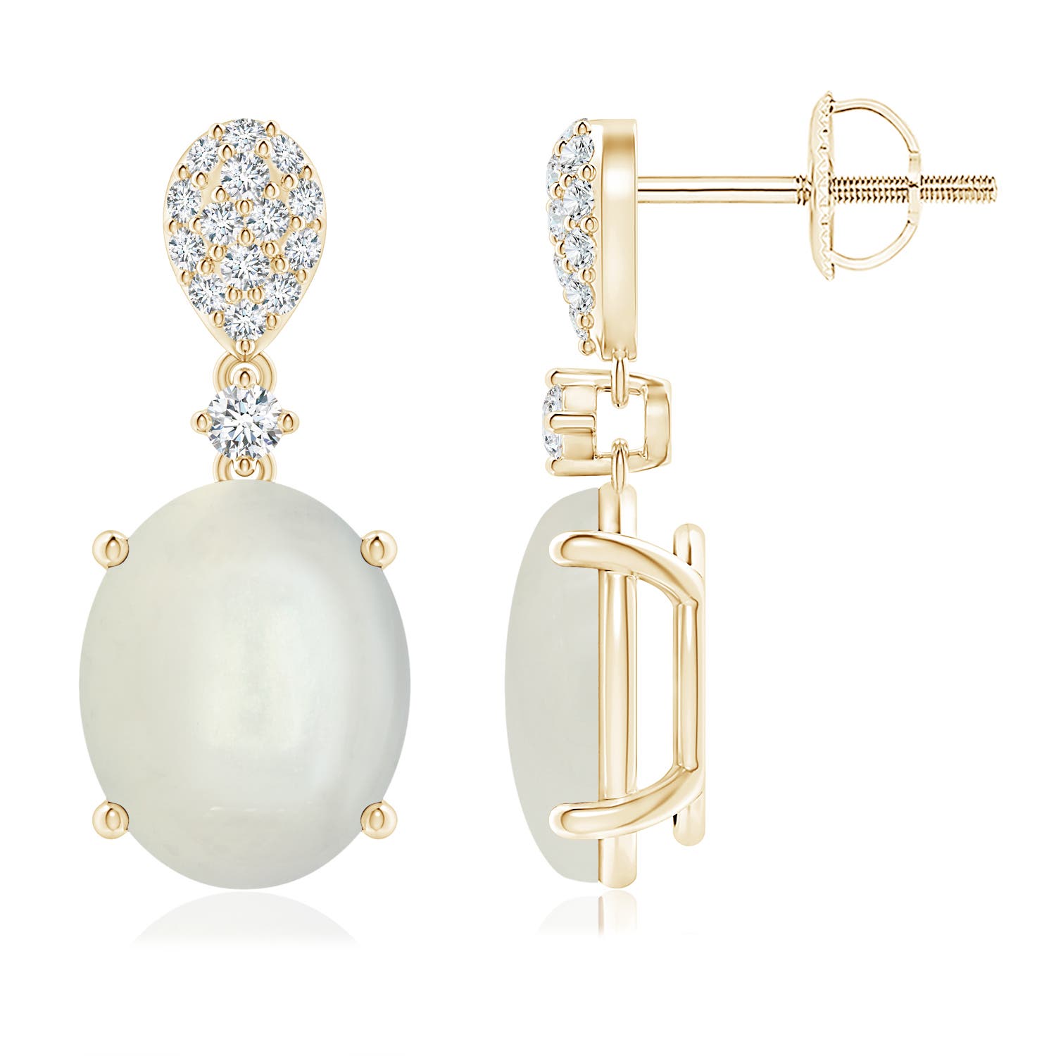 AAAA - Moonstone / 5.28 CT / 14 KT Yellow Gold