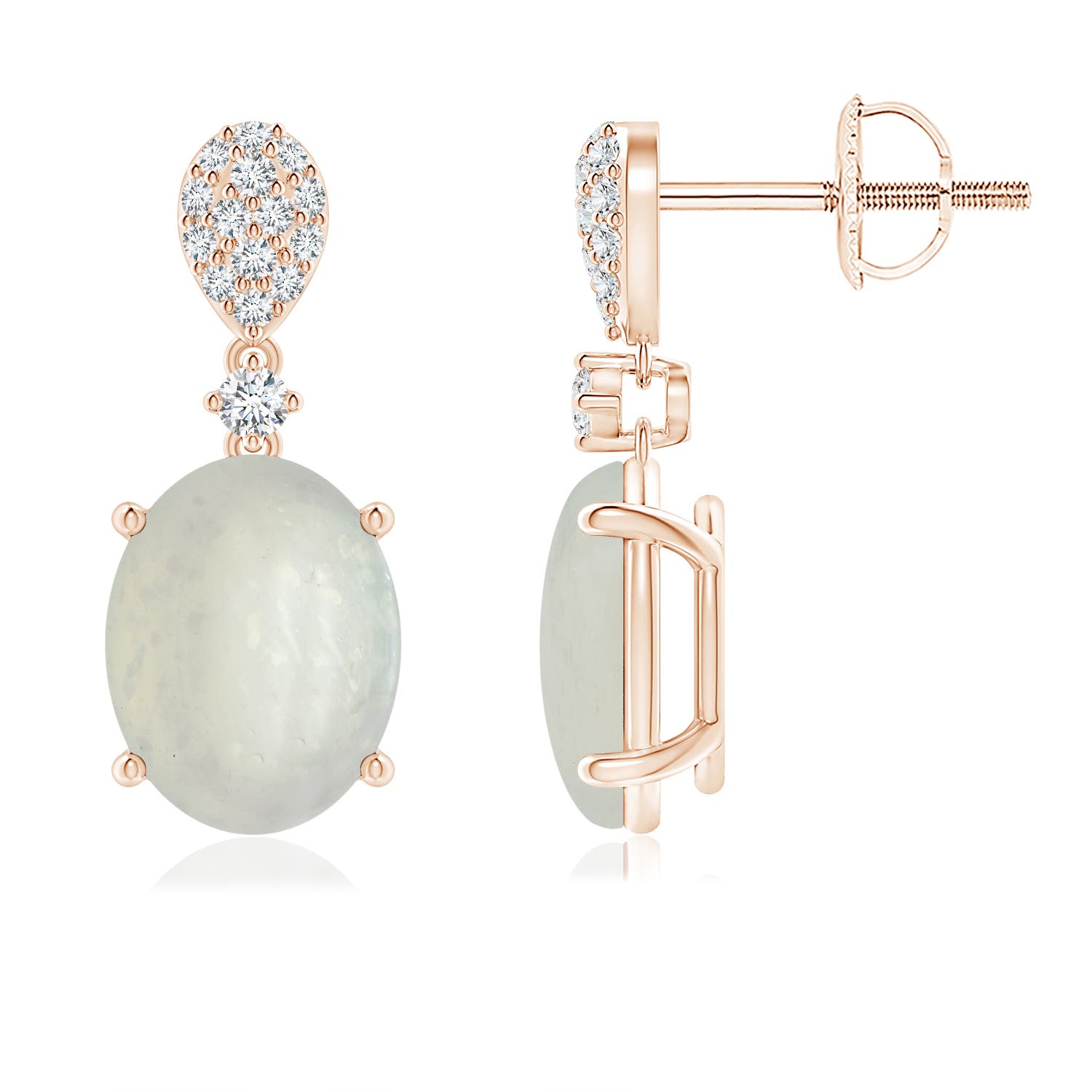 A - Moonstone / 3.61 CT / 14 KT Rose Gold