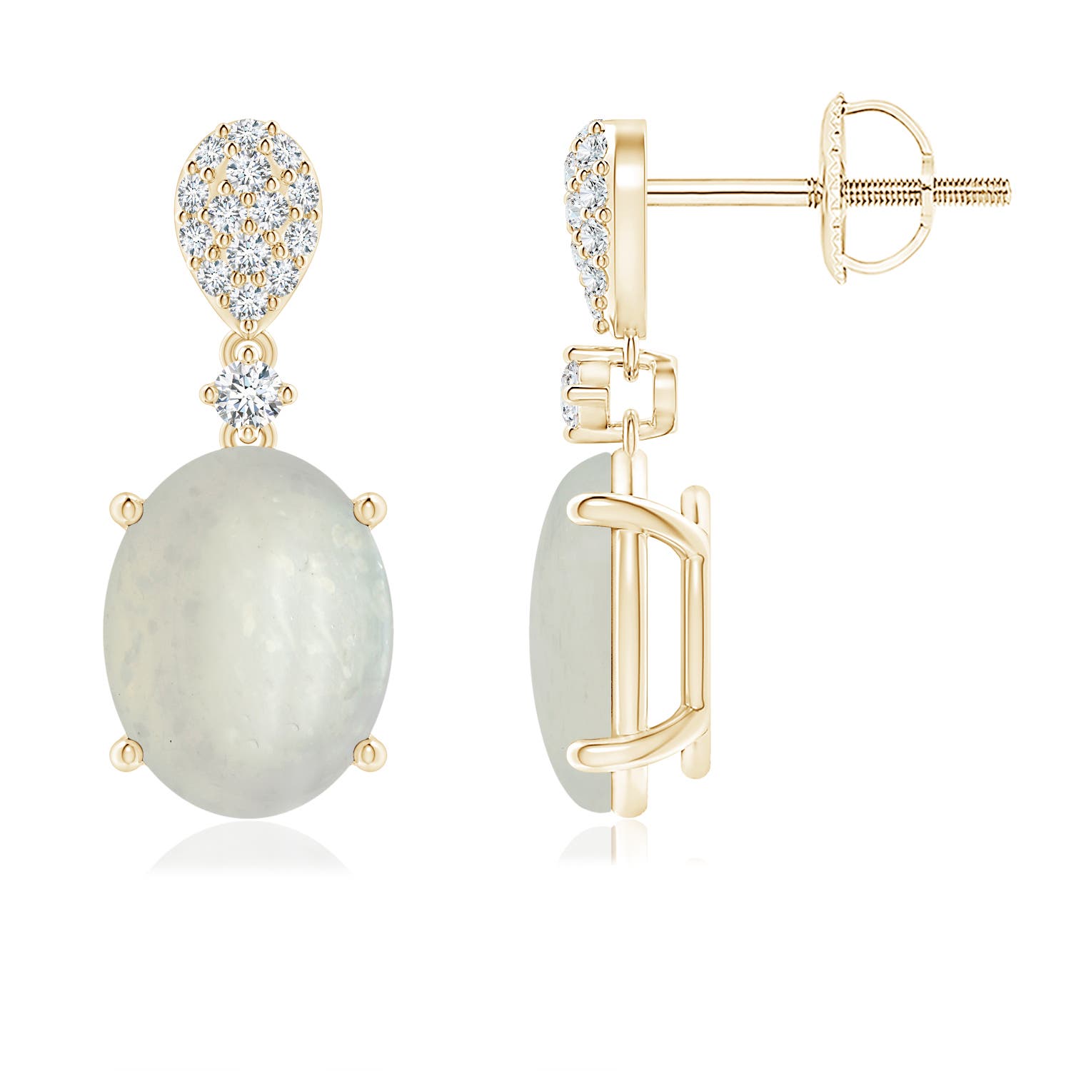 A - Moonstone / 3.61 CT / 14 KT Yellow Gold