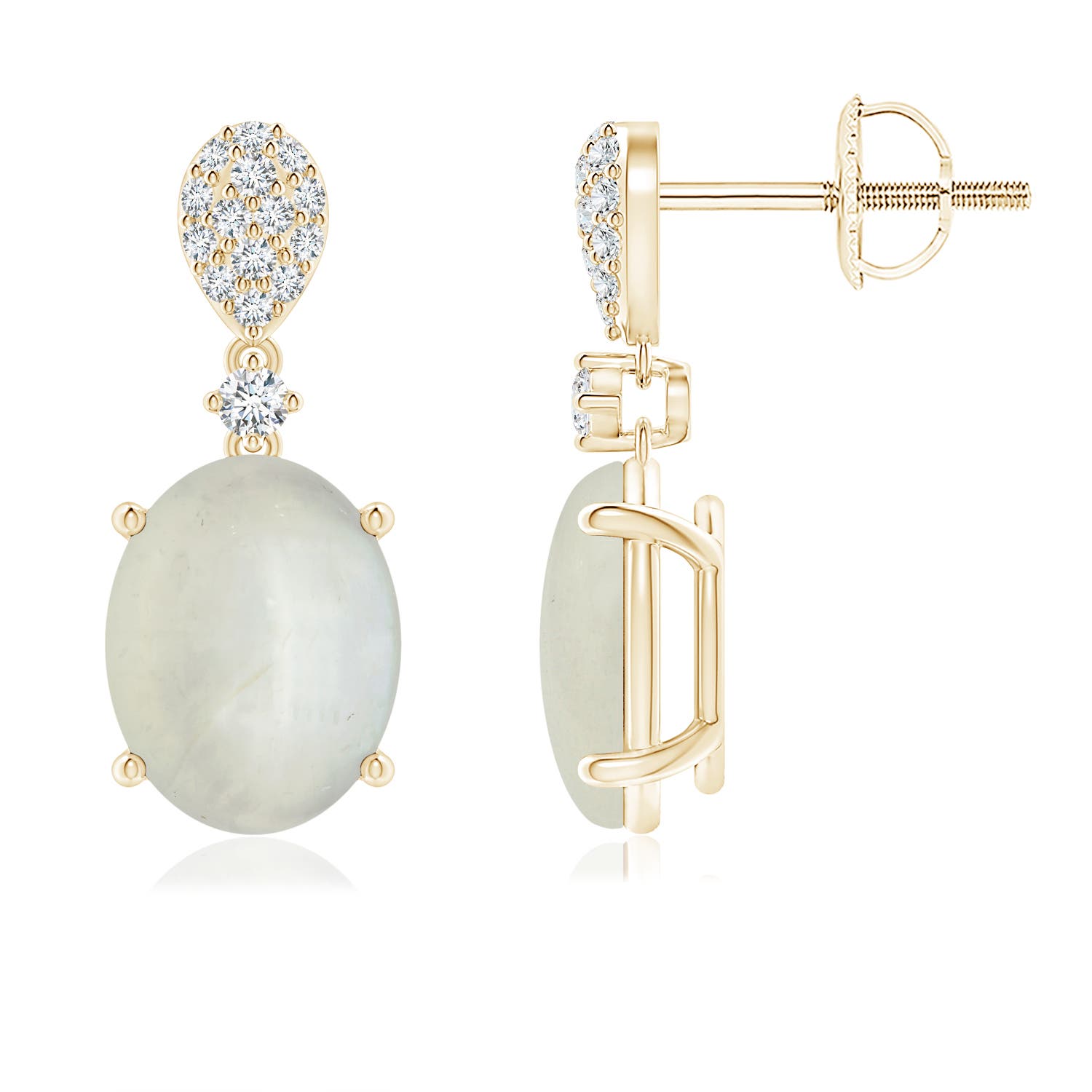 AA - Moonstone / 3.61 CT / 14 KT Yellow Gold