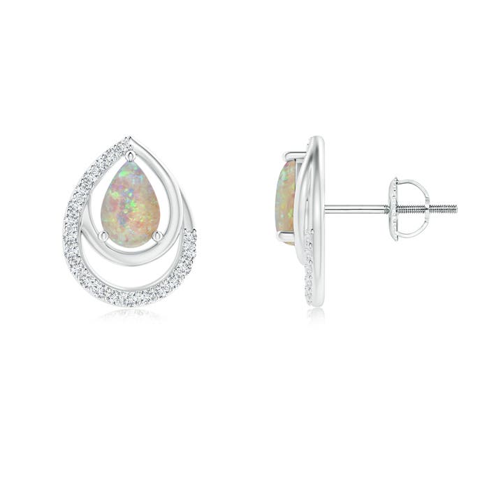 AAAA - Opal / 0.7 CT / 14 KT White Gold