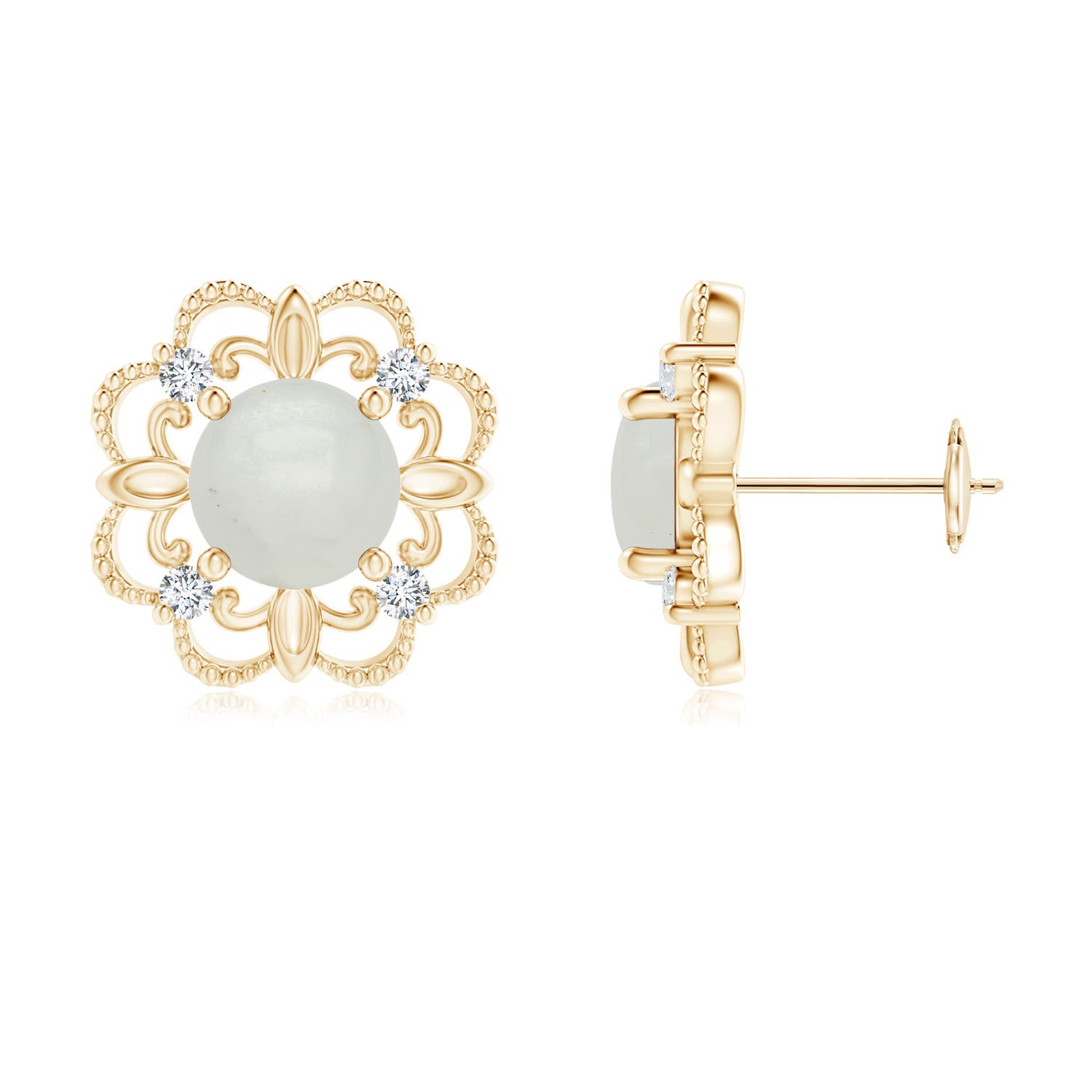 A - Moonstone / 1.74 CT / 14 KT Yellow Gold