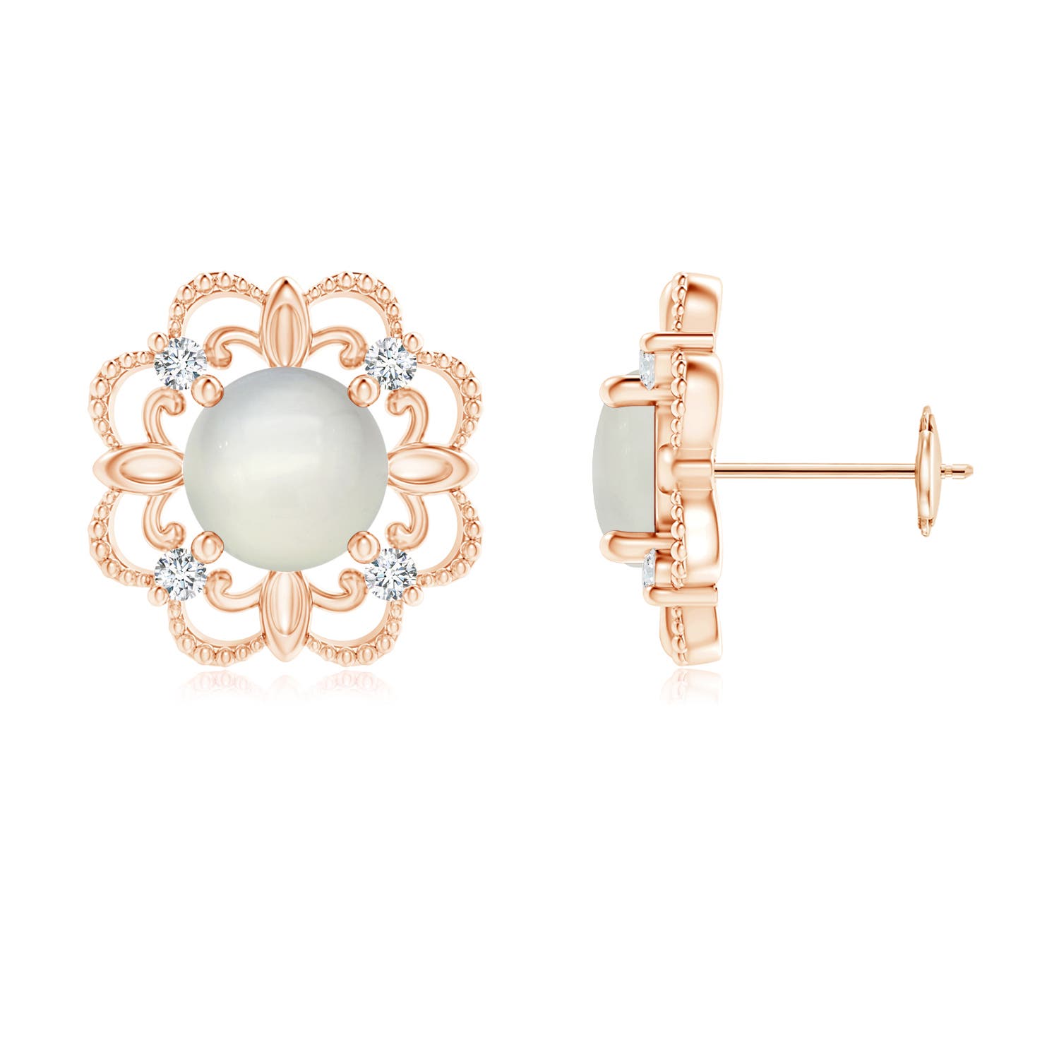 AAA - Moonstone / 1.74 CT / 14 KT Rose Gold