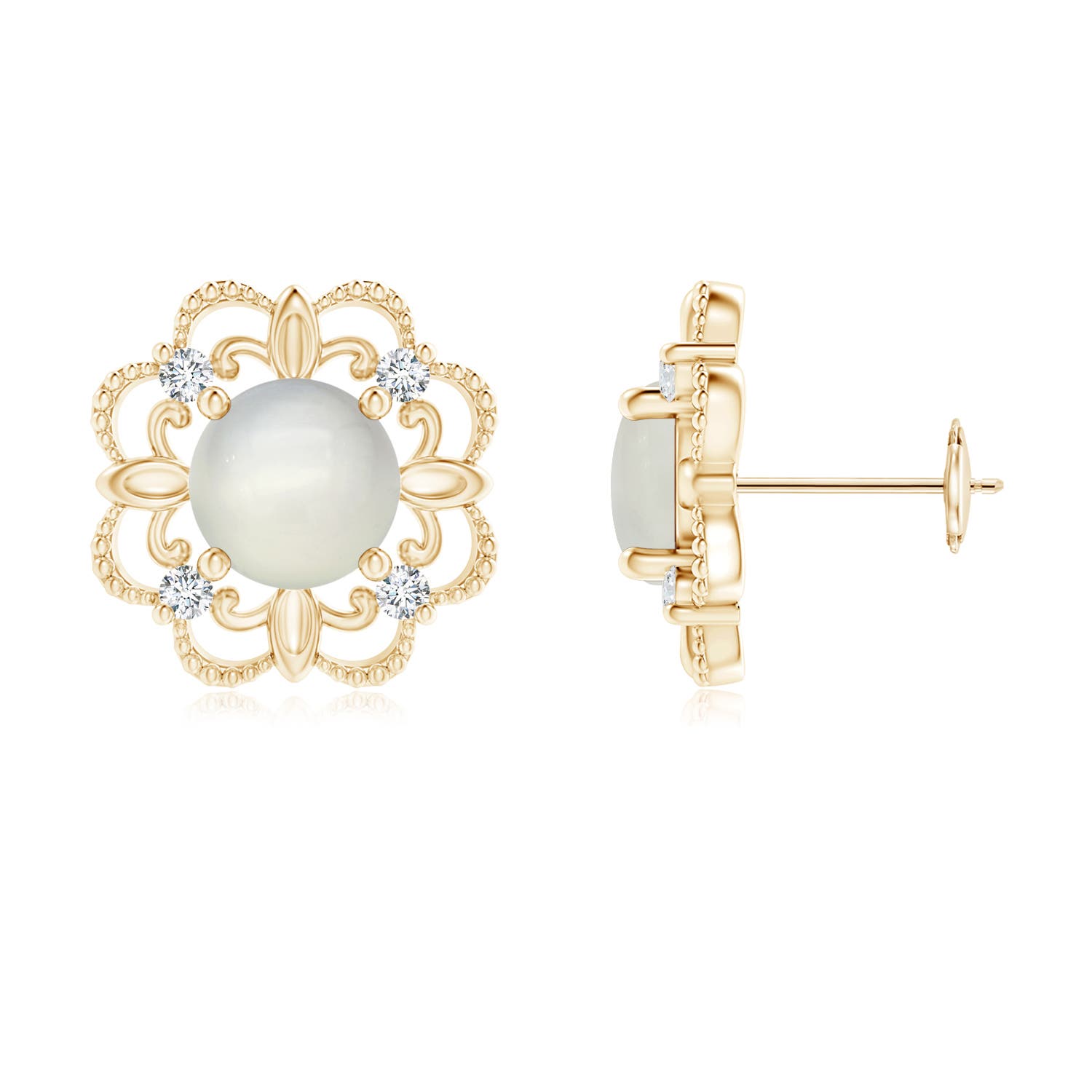 AAA - Moonstone / 1.74 CT / 14 KT Yellow Gold