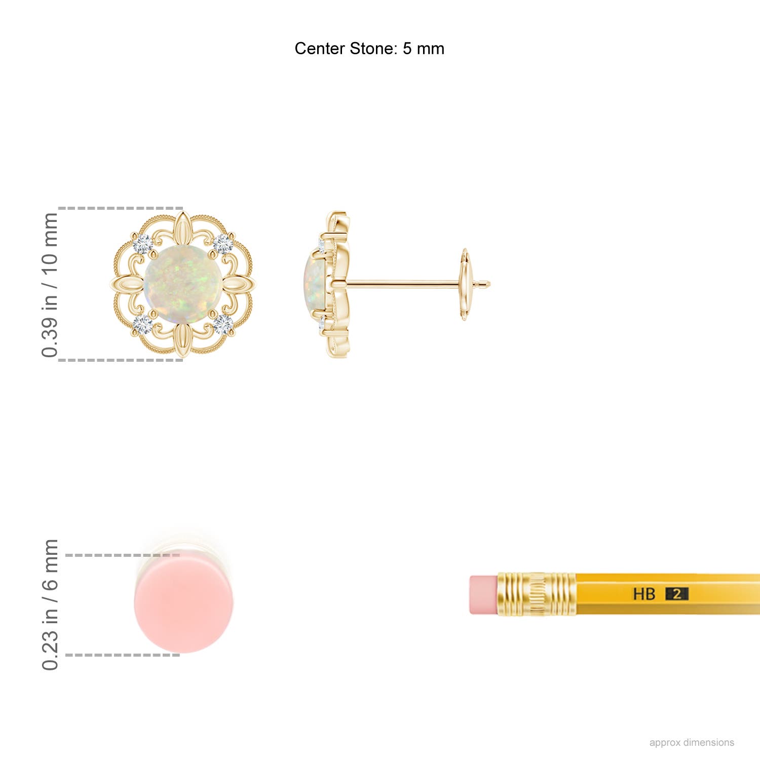 AAA - Opal / 0.74 CT / 14 KT Yellow Gold