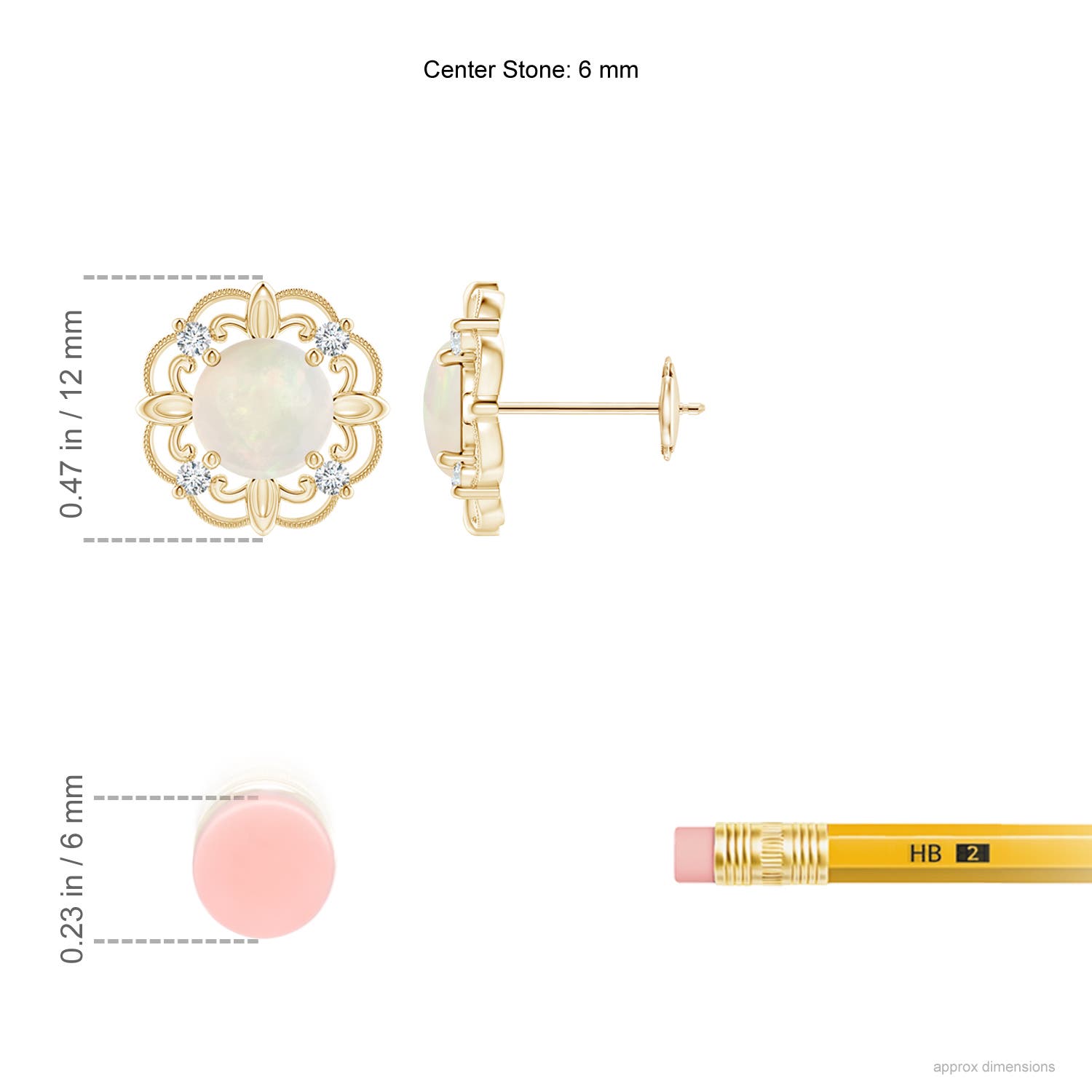 A - Opal / 1.14 CT / 14 KT Yellow Gold