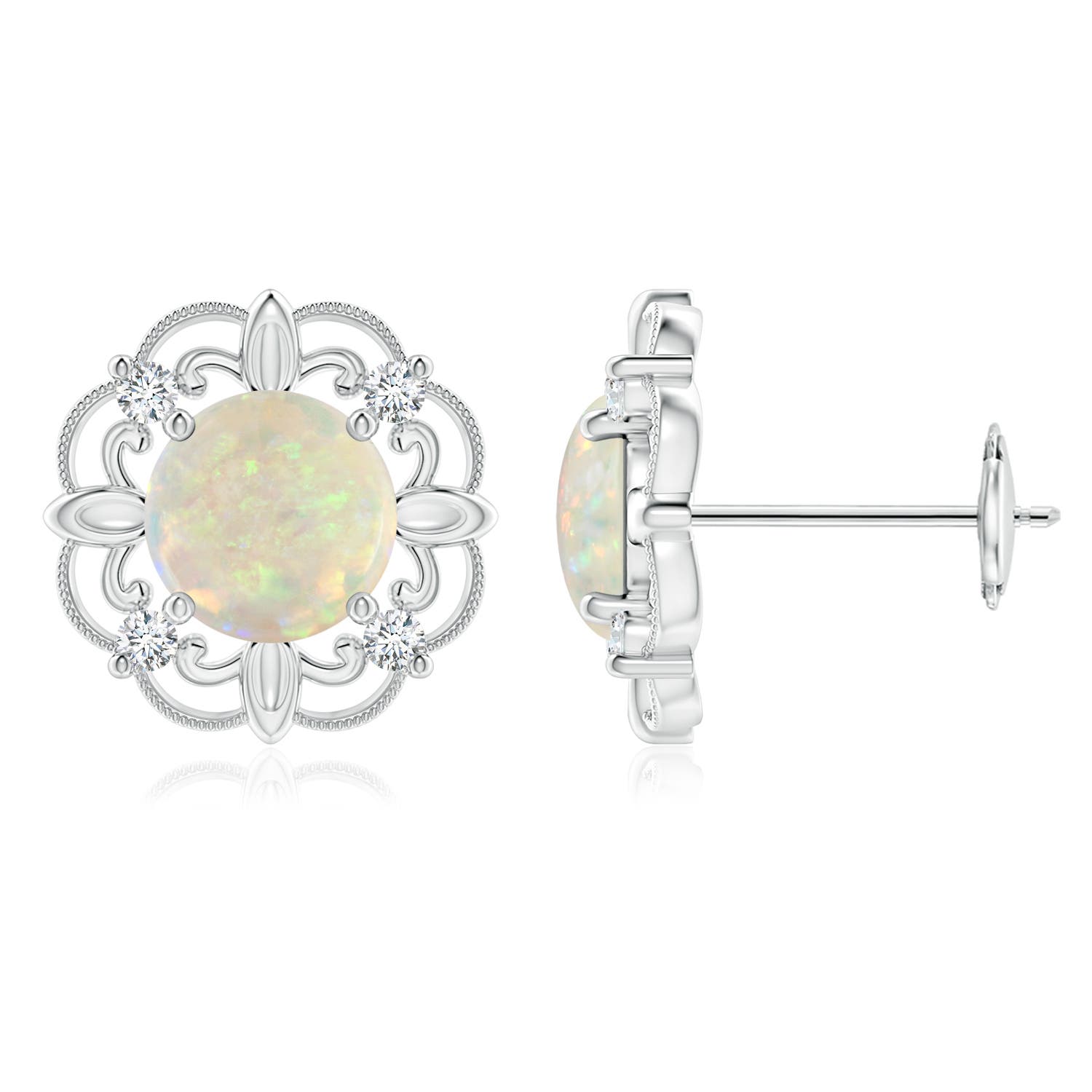 AAA - Opal / 1.14 CT / 14 KT White Gold