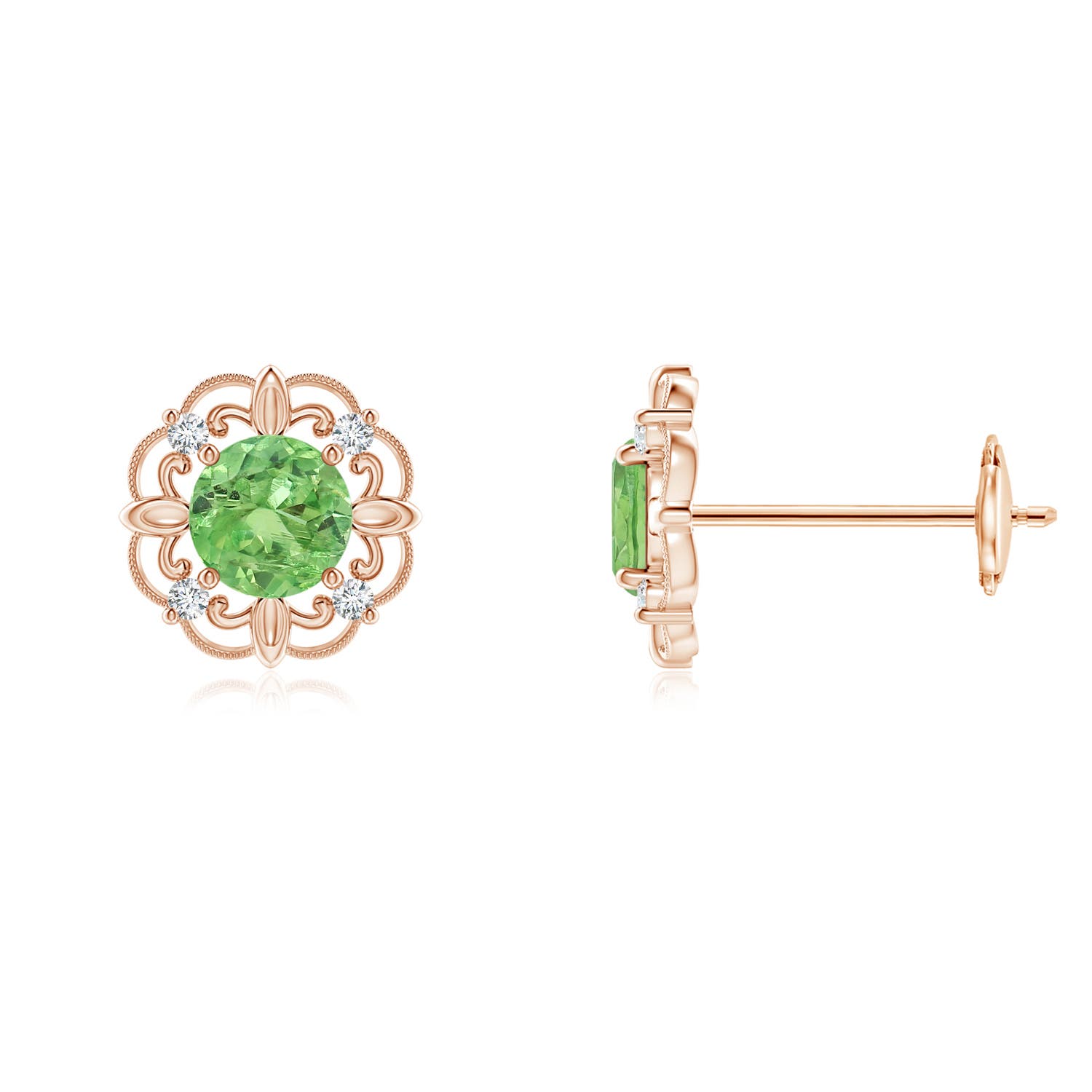 A - Tsavorite / 0.66 CT / 14 KT Rose Gold