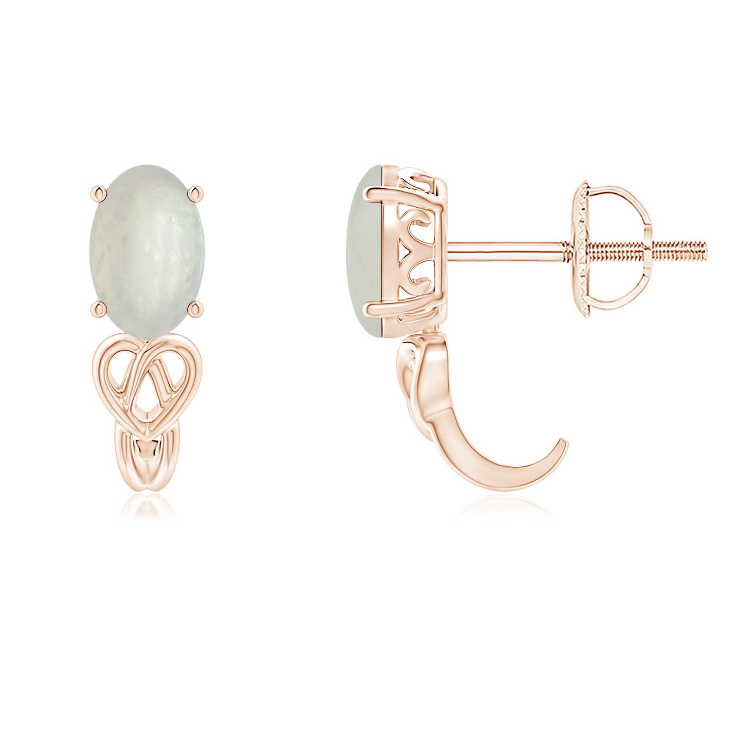 A - Moonstone / 0.74 CT / 14 KT Rose Gold