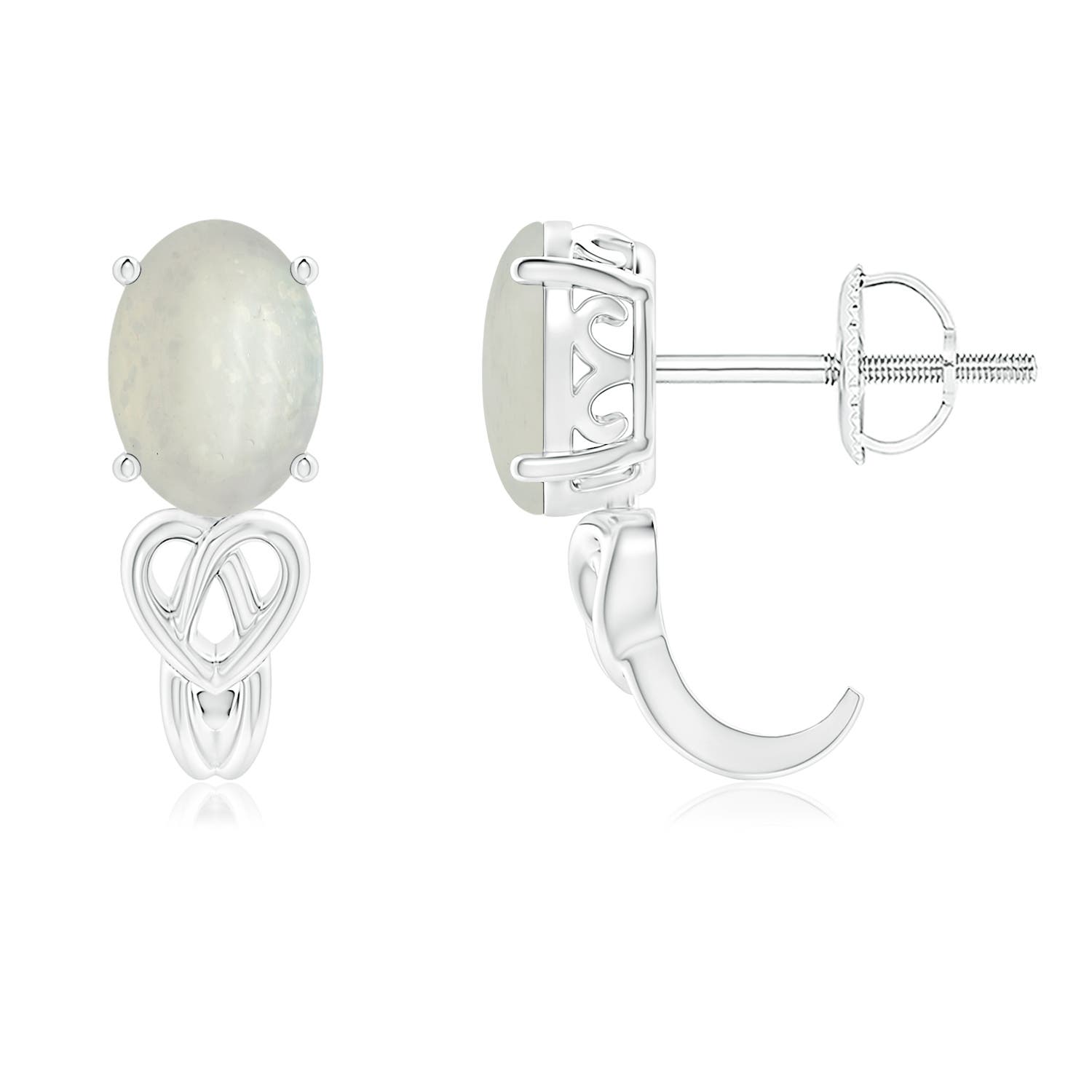 A - Moonstone / 1.36 CT / 14 KT White Gold