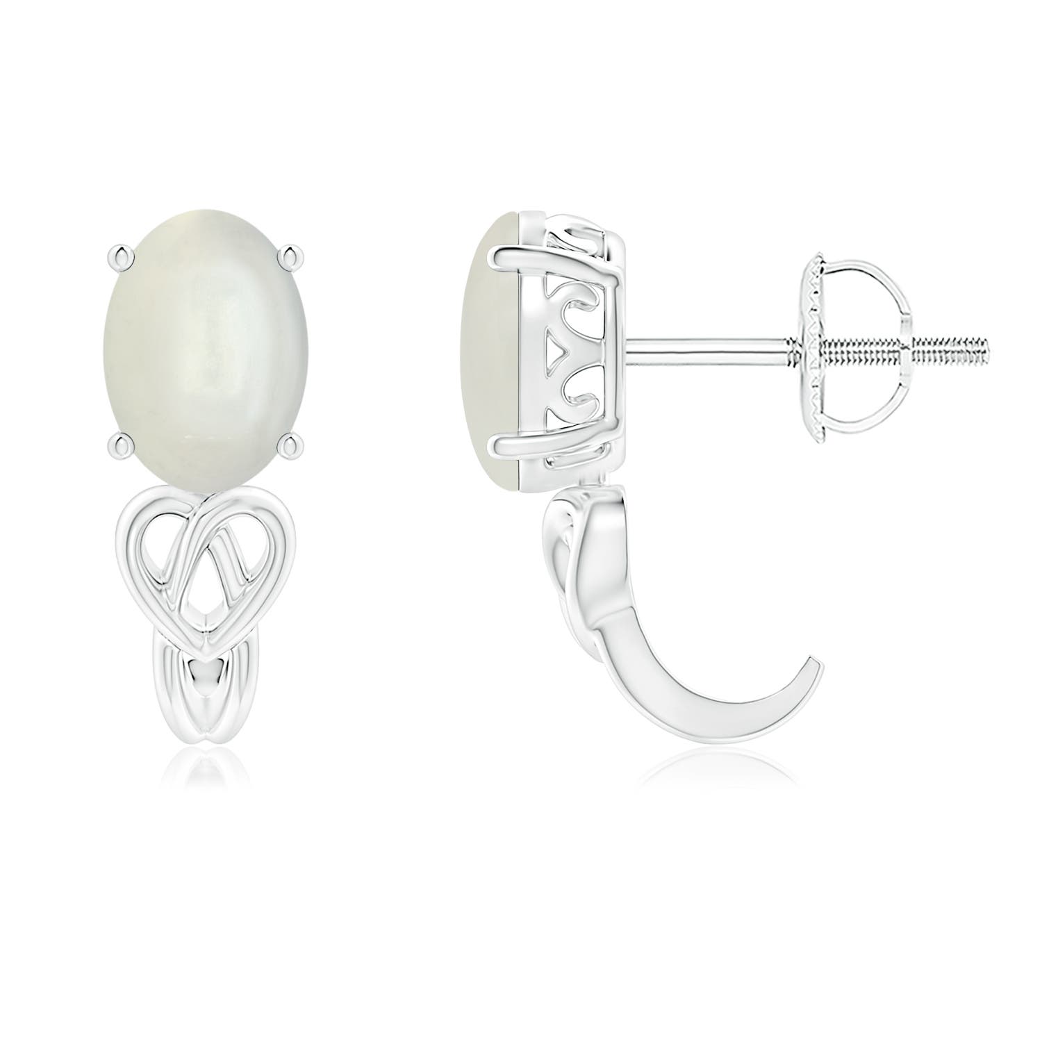 AAAA - Moonstone / 1.36 CT / 14 KT White Gold