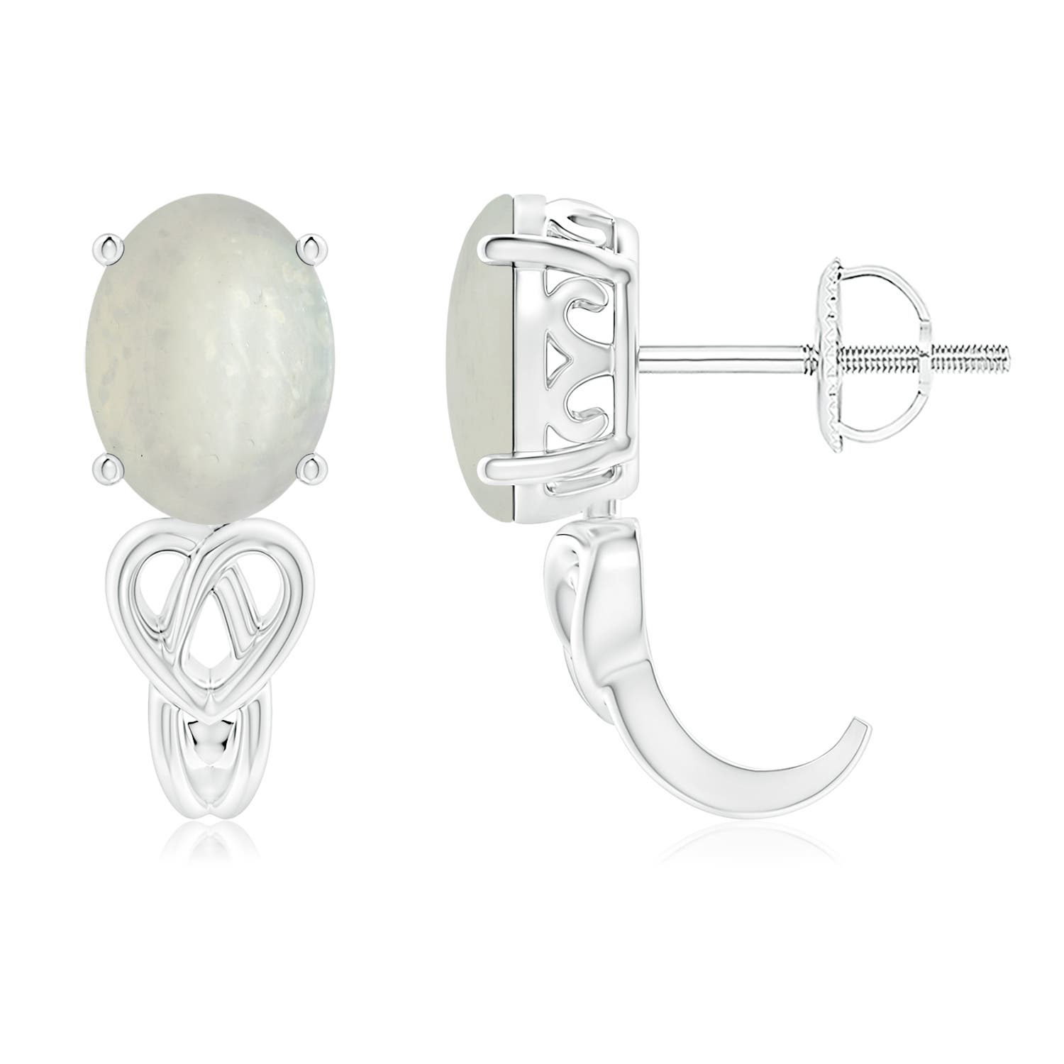 A - Moonstone / 2.2 CT / 14 KT White Gold