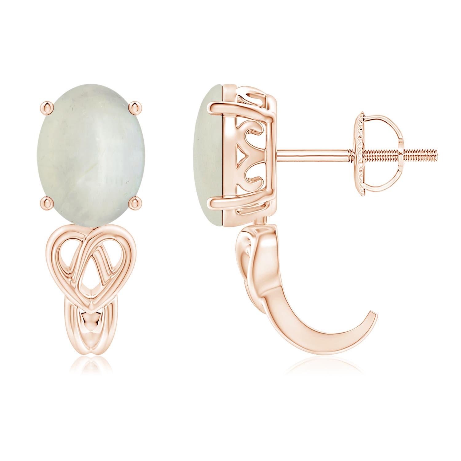 AA - Moonstone / 2.2 CT / 14 KT Rose Gold