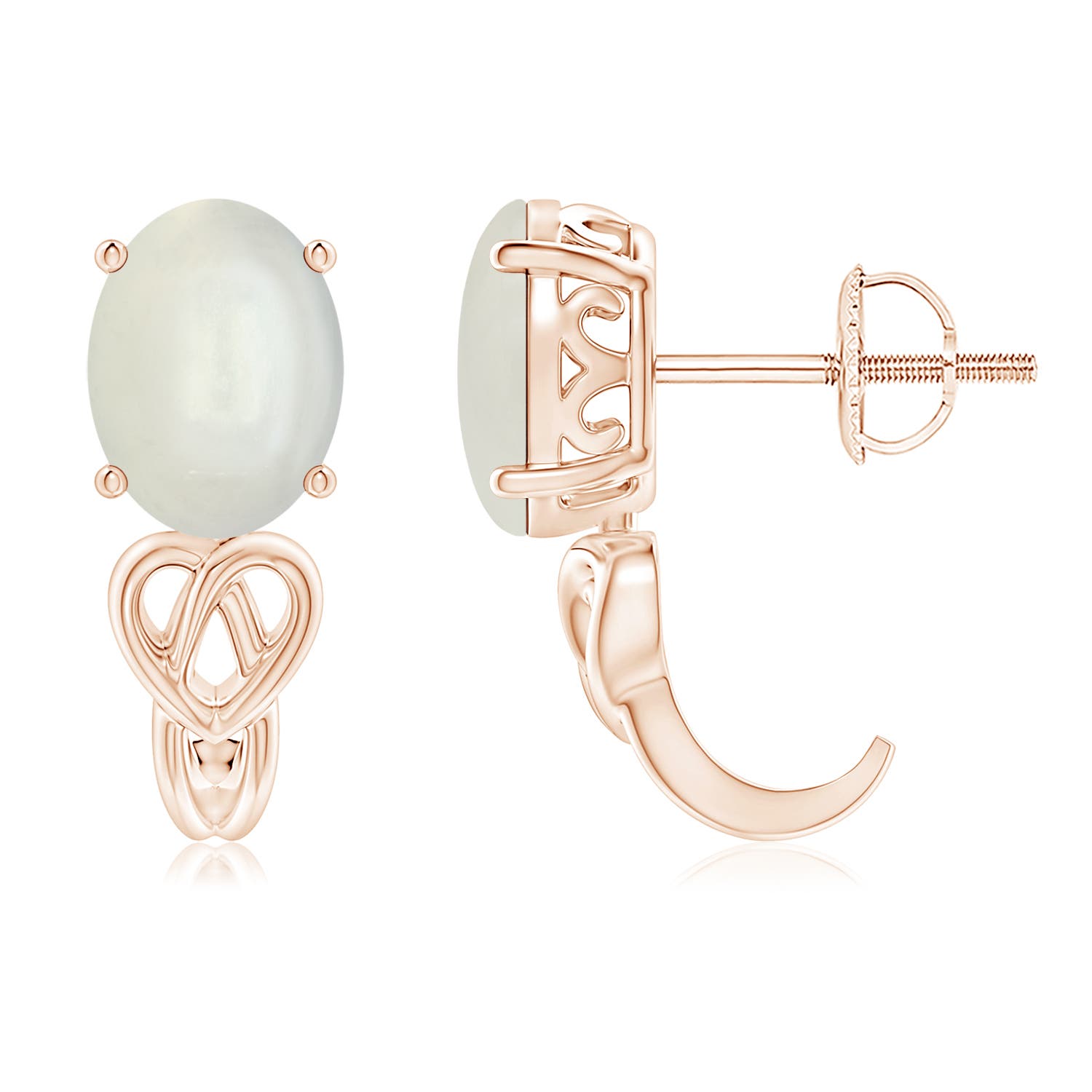 AAAA - Moonstone / 2.2 CT / 14 KT Rose Gold