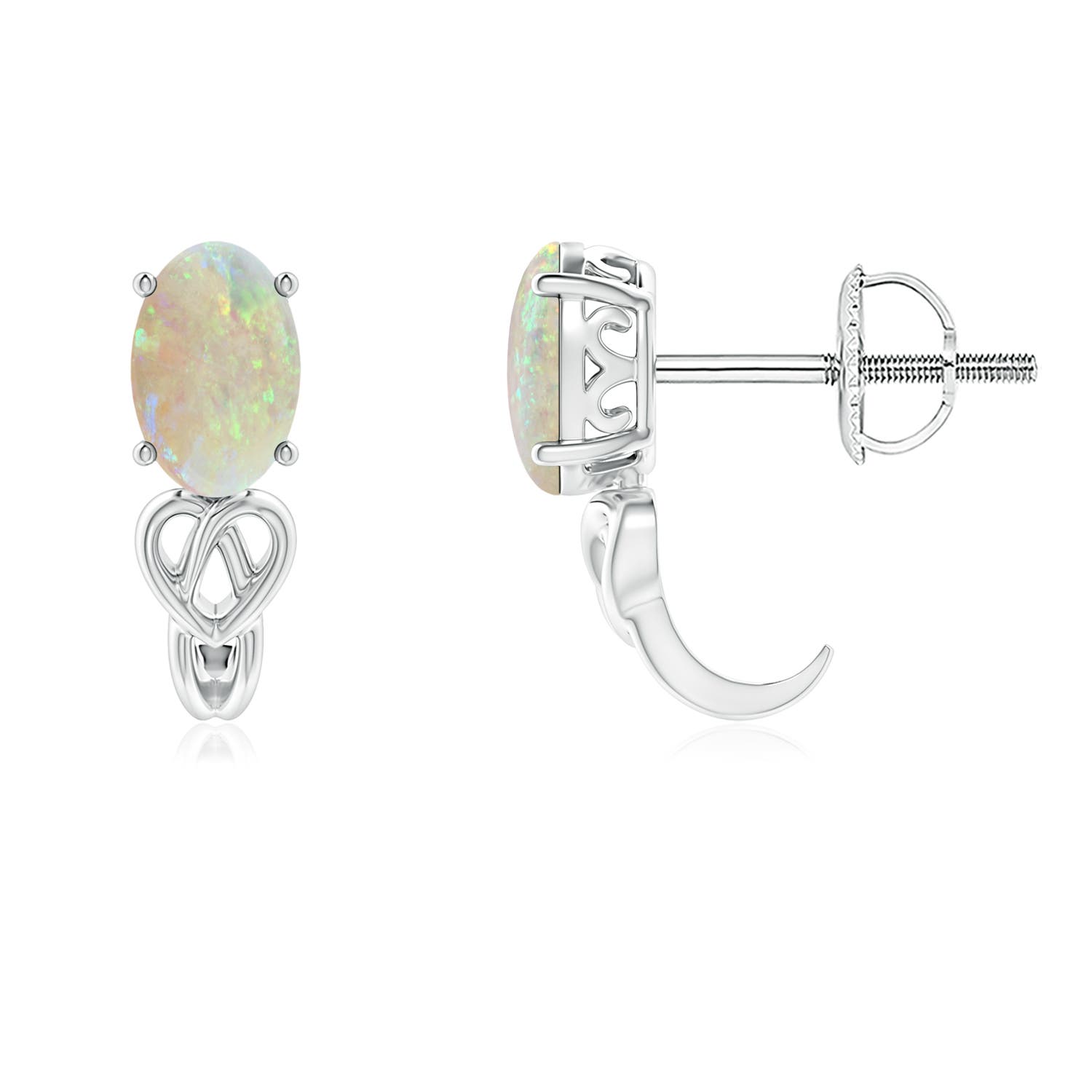 AAA - Opal / 0.56 CT / 14 KT White Gold