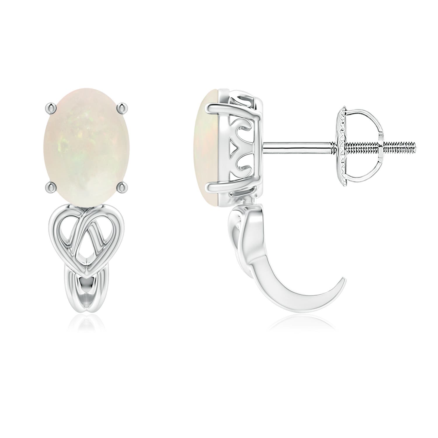 A - Opal / 0.9 CT / 14 KT White Gold