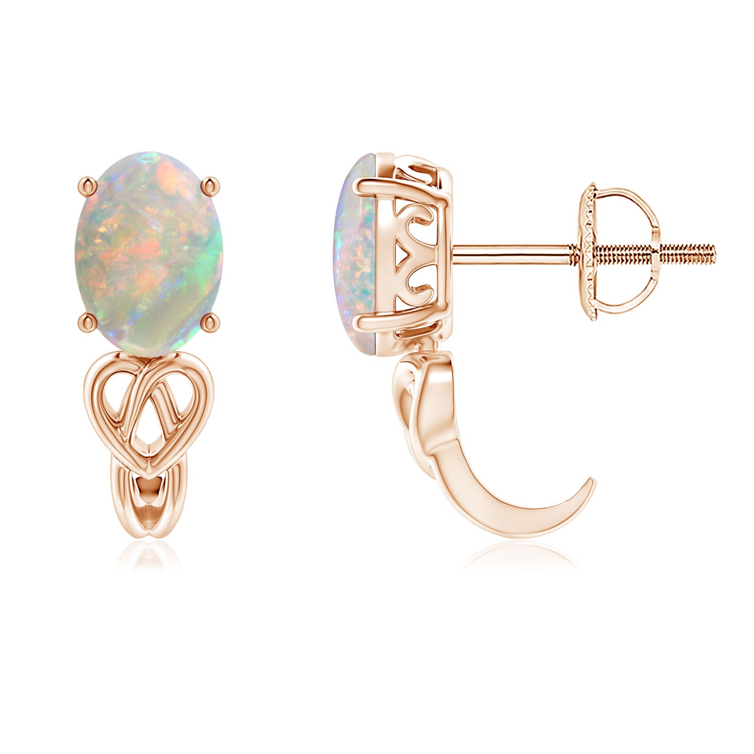 AAAA - Opal / 0.9 CT / 14 KT Rose Gold