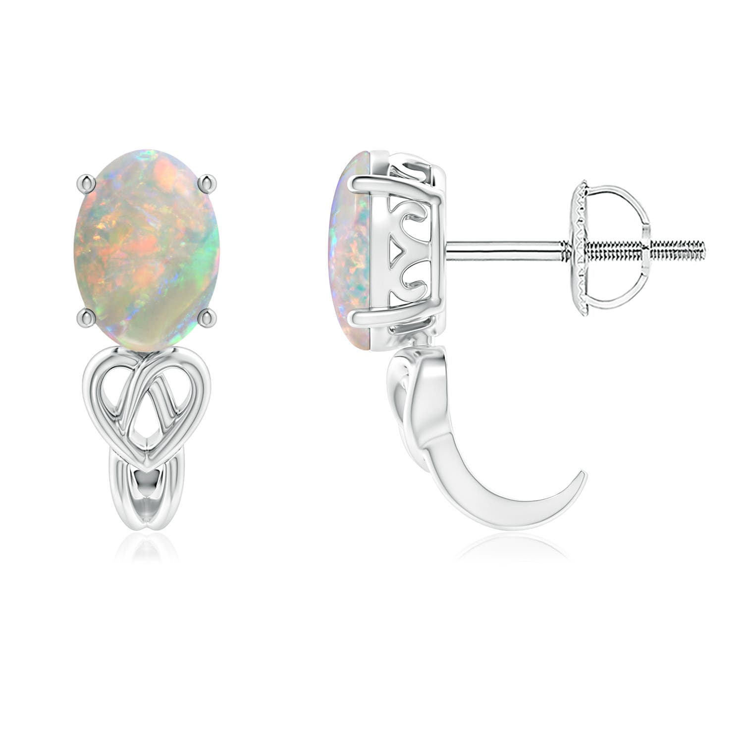 AAAA - Opal / 0.9 CT / 14 KT White Gold