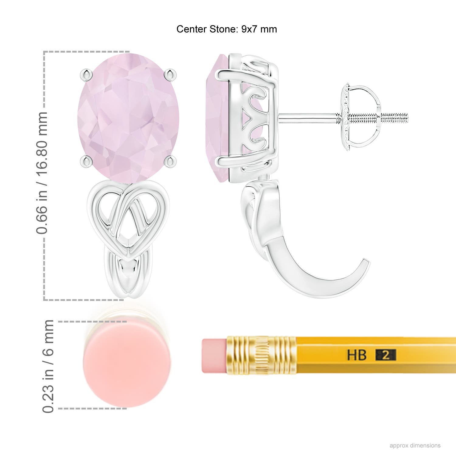 A - Rose Quartz / 3.04 CT / 14 KT White Gold